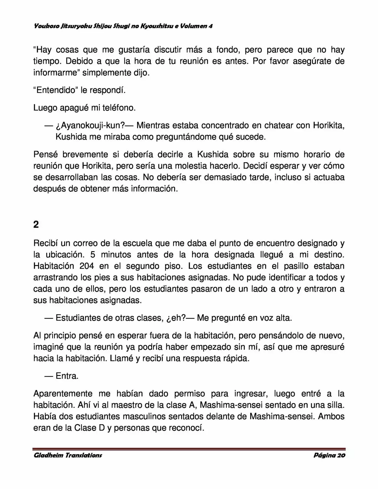 Página 20 del Manga