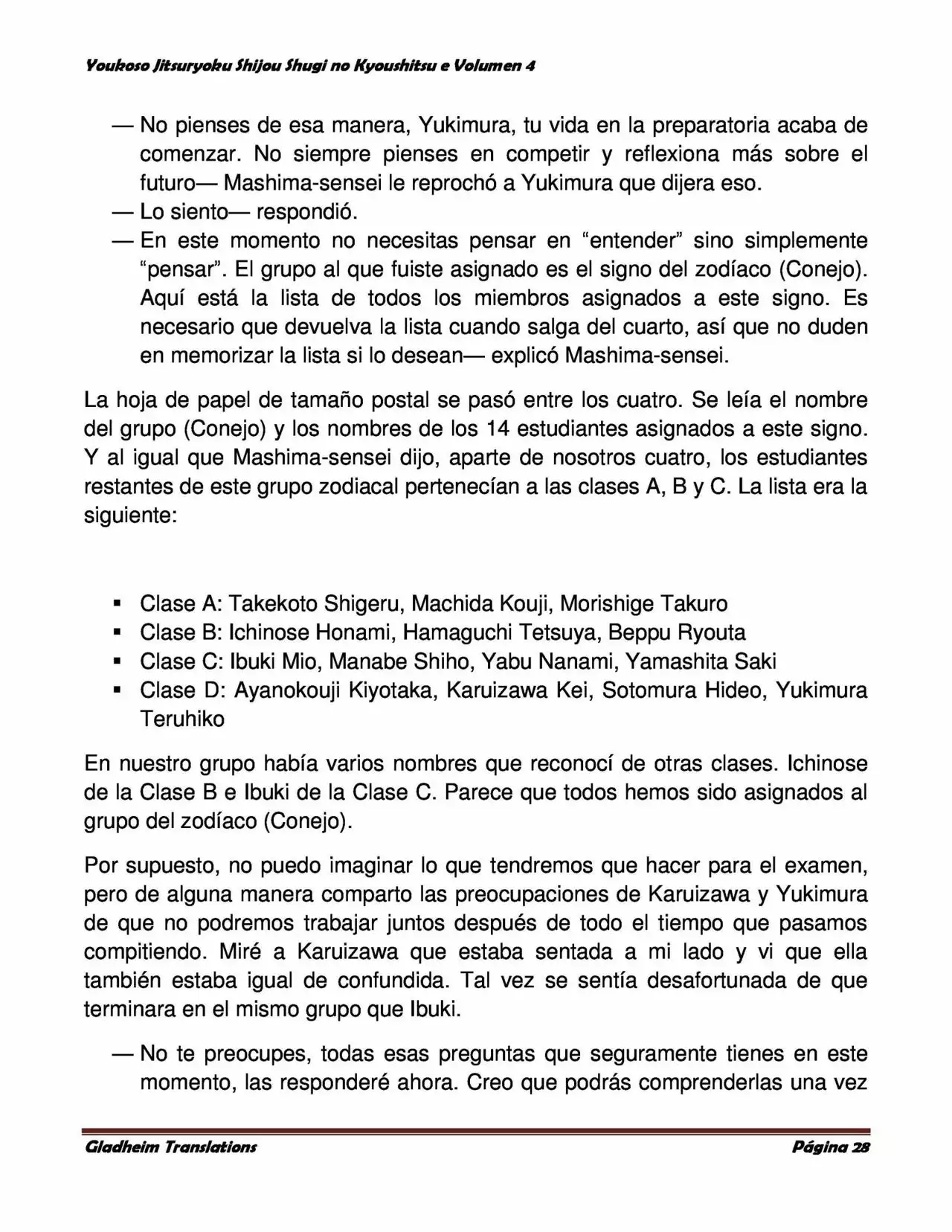 Página 28 del Manga