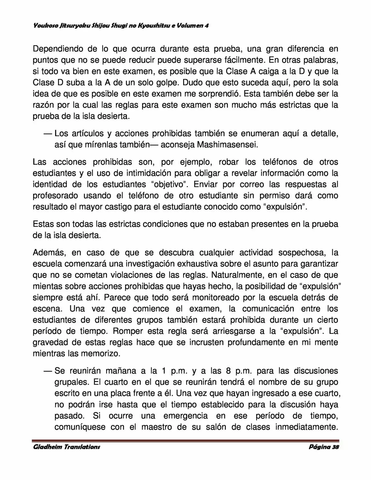 Página 38 del Manga