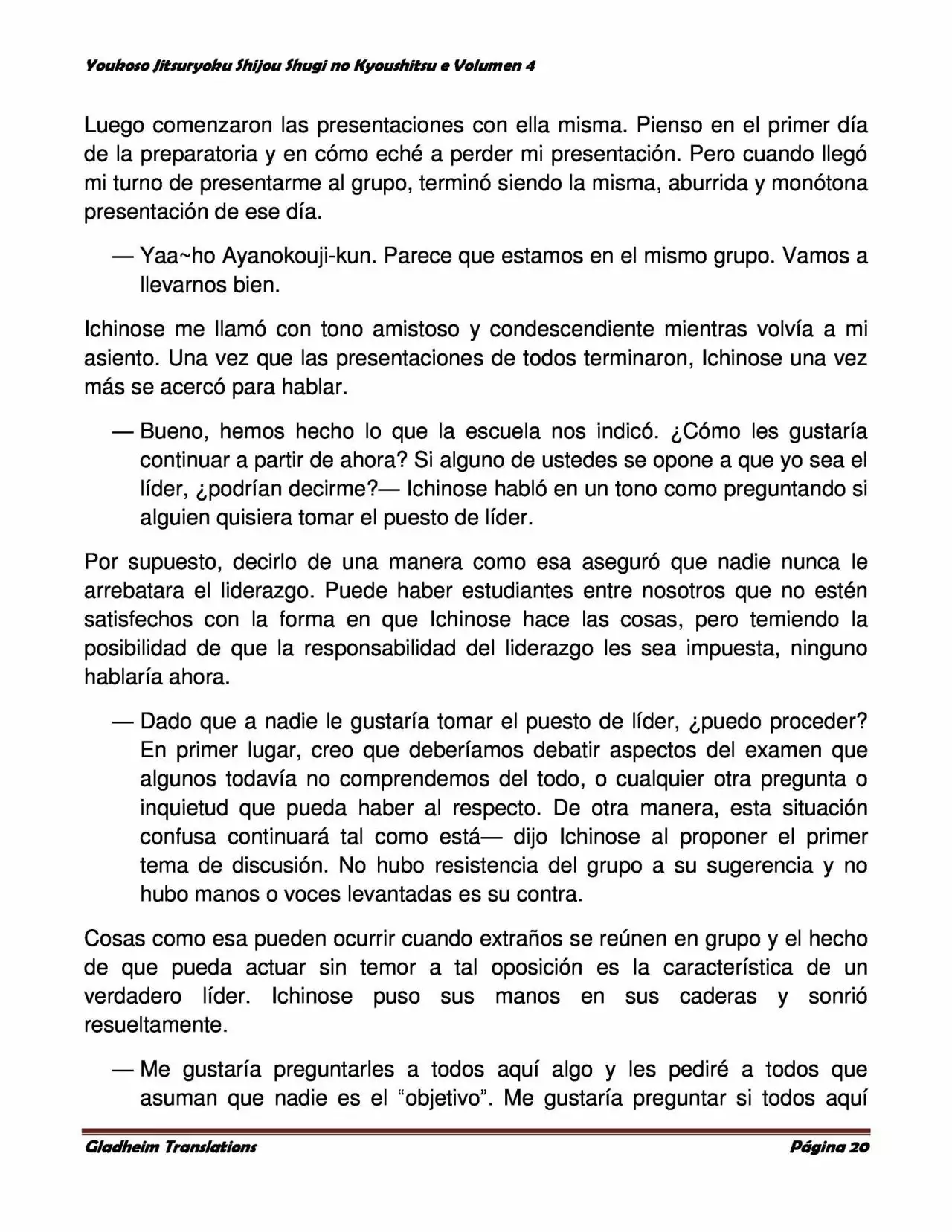 Página 20 del Manga