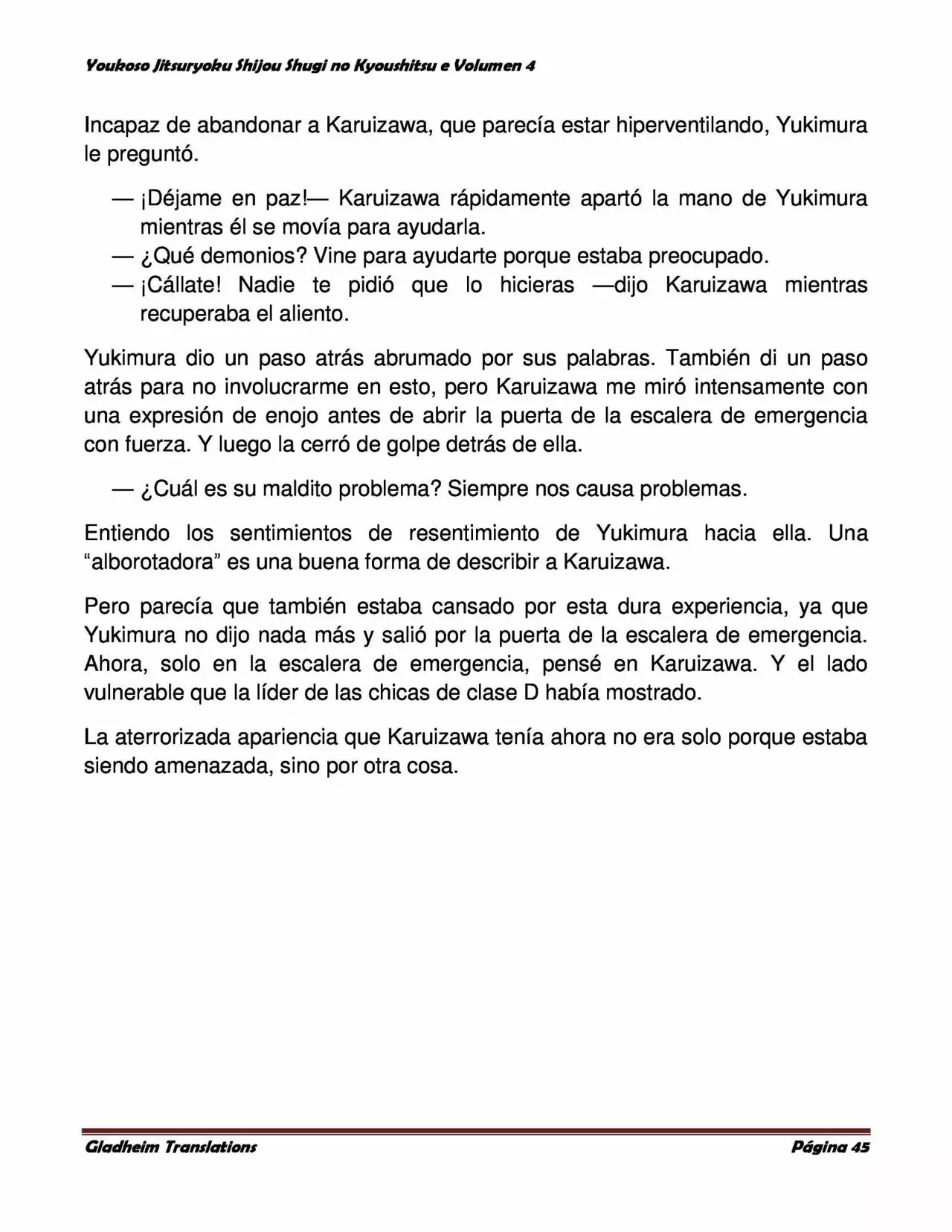 Página 45 del Manga