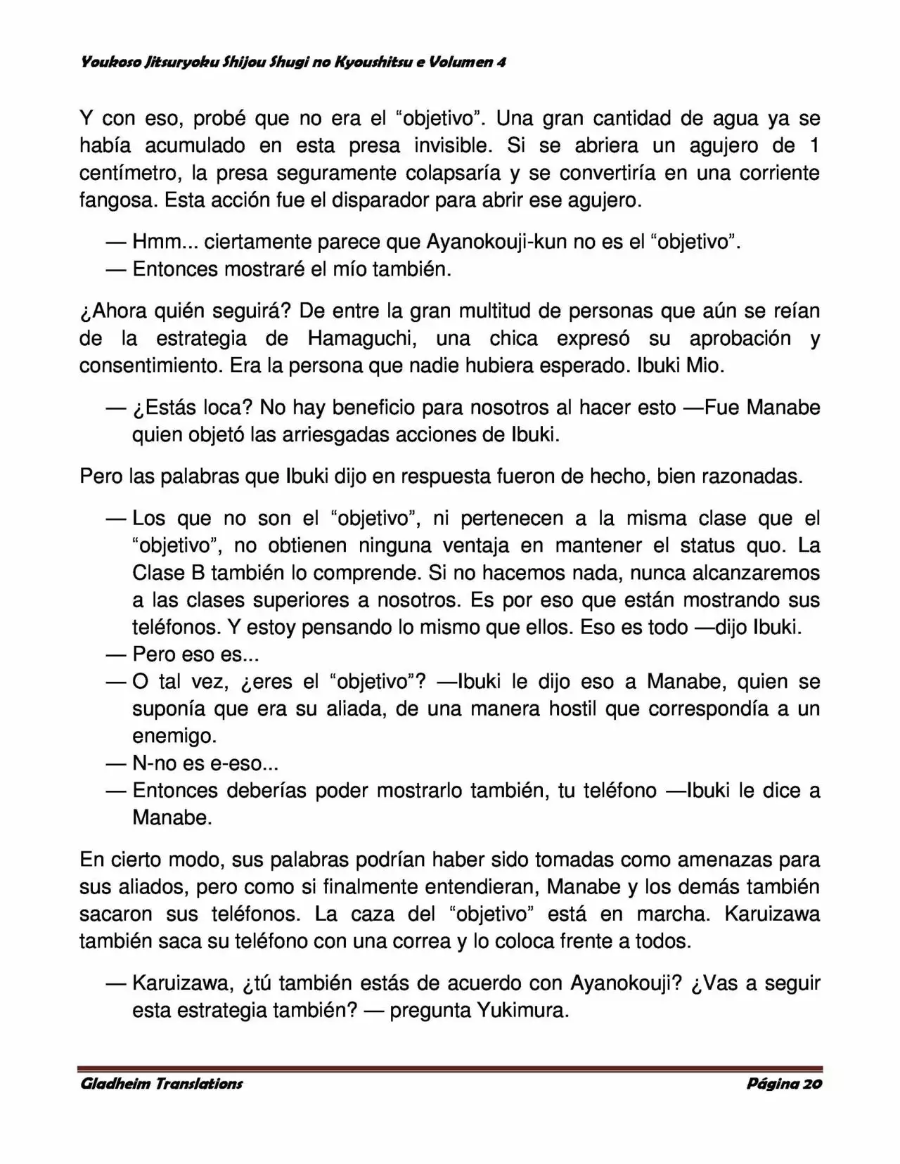 Página 20 del Manga