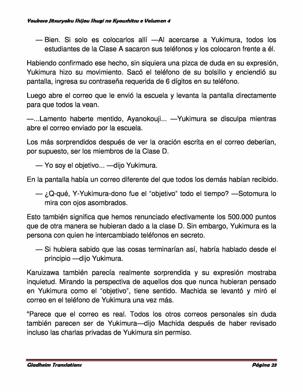 Página 23 del Manga