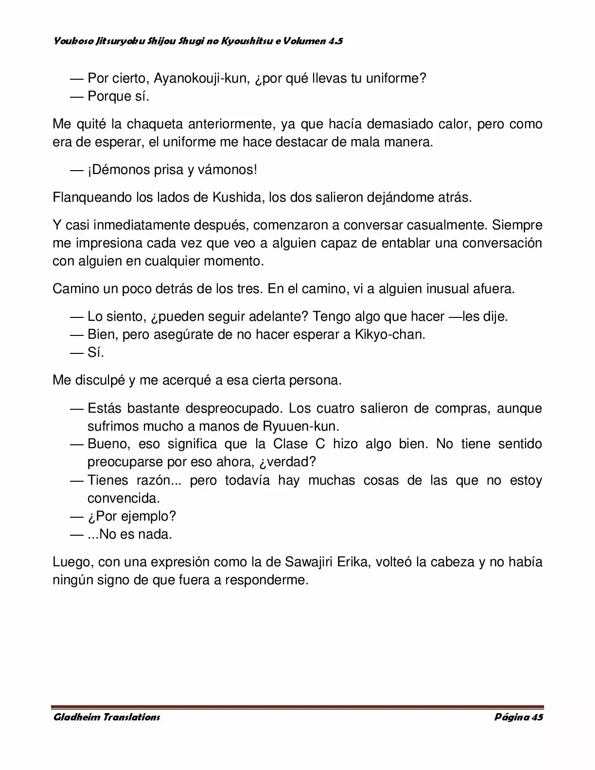 Página 45 del Manga