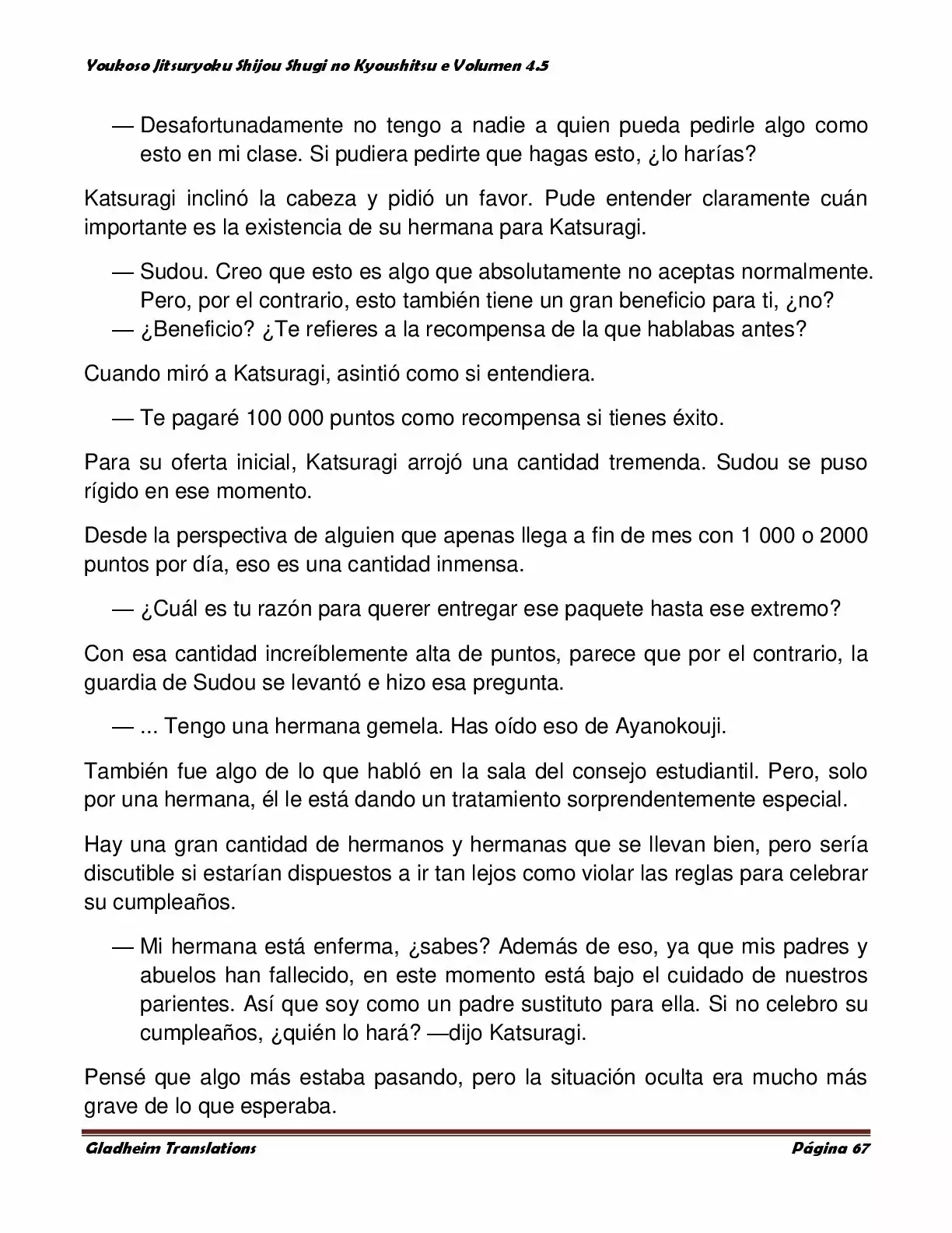 Página 67 del Manga