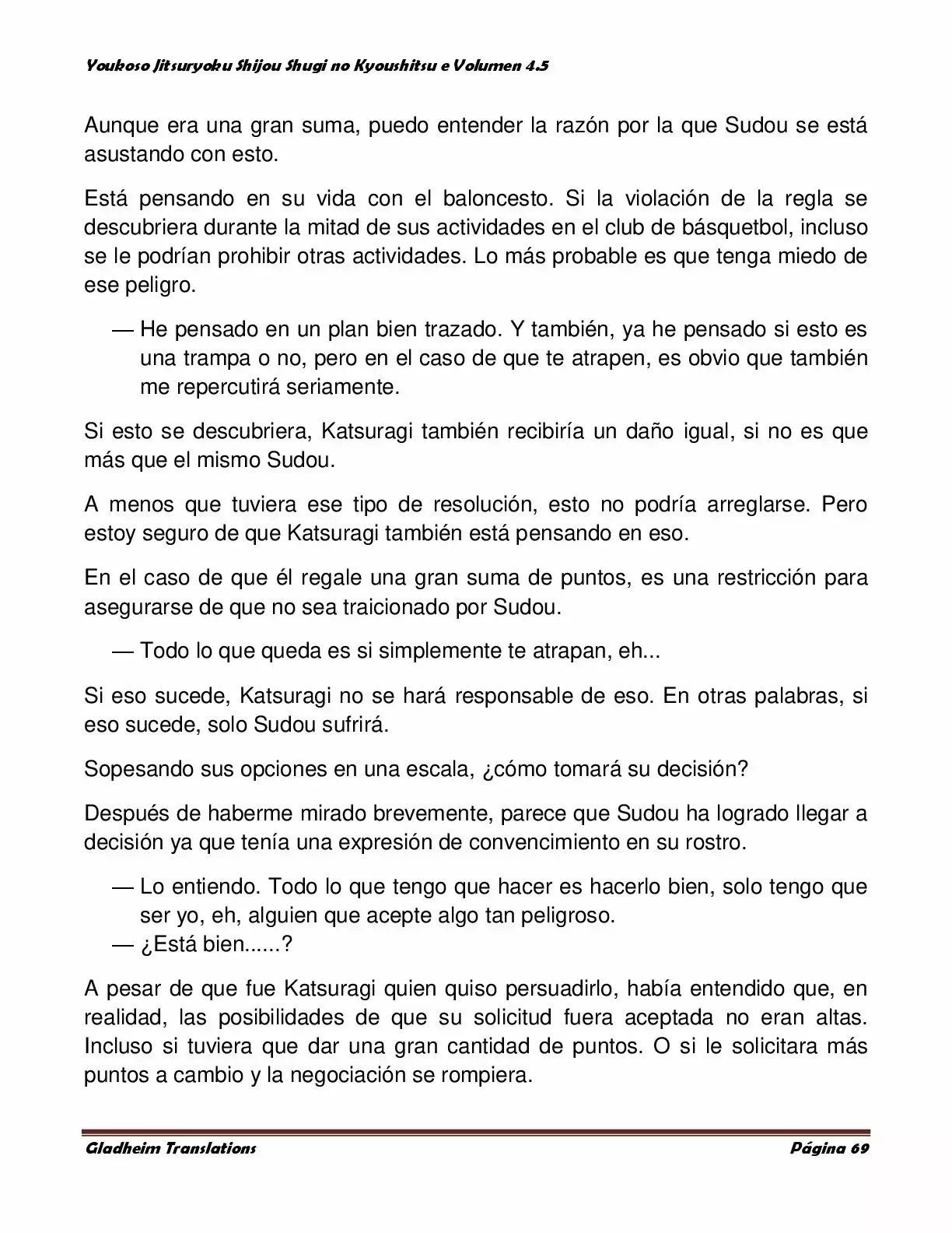 Página 69 del Manga