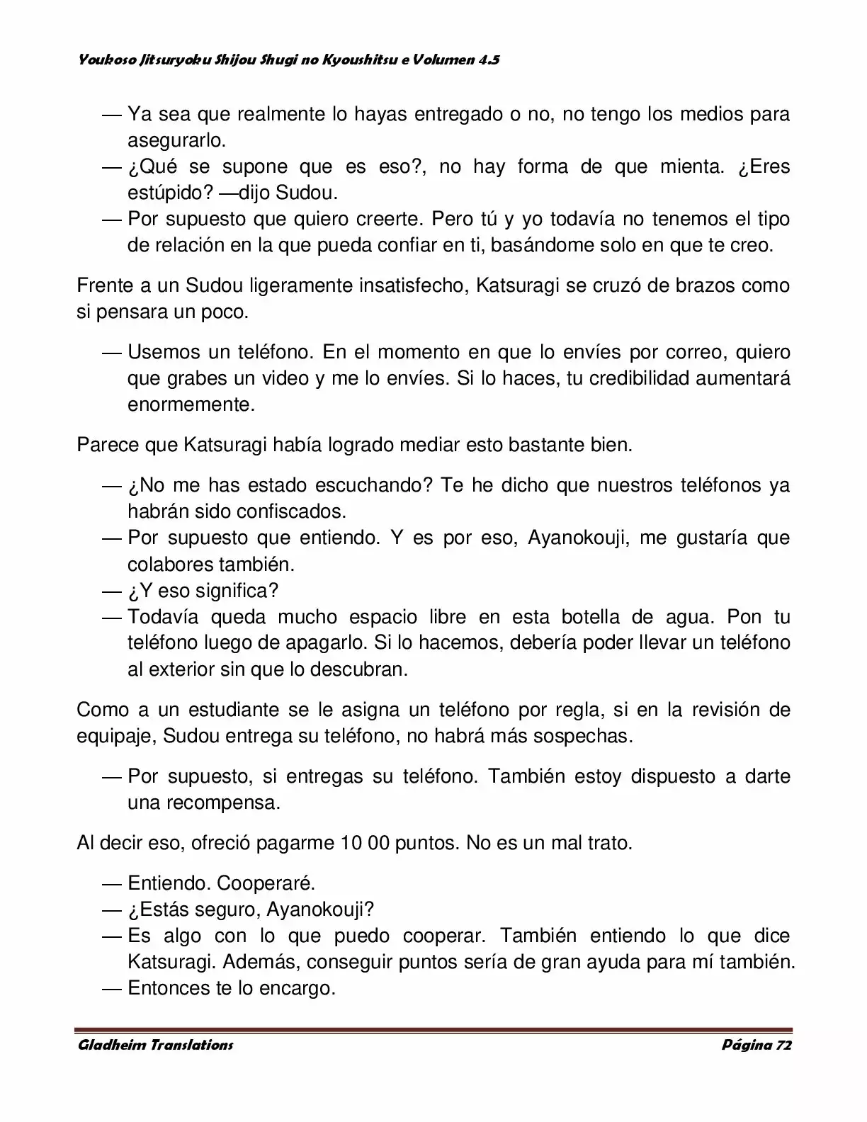 Página 72 del Manga