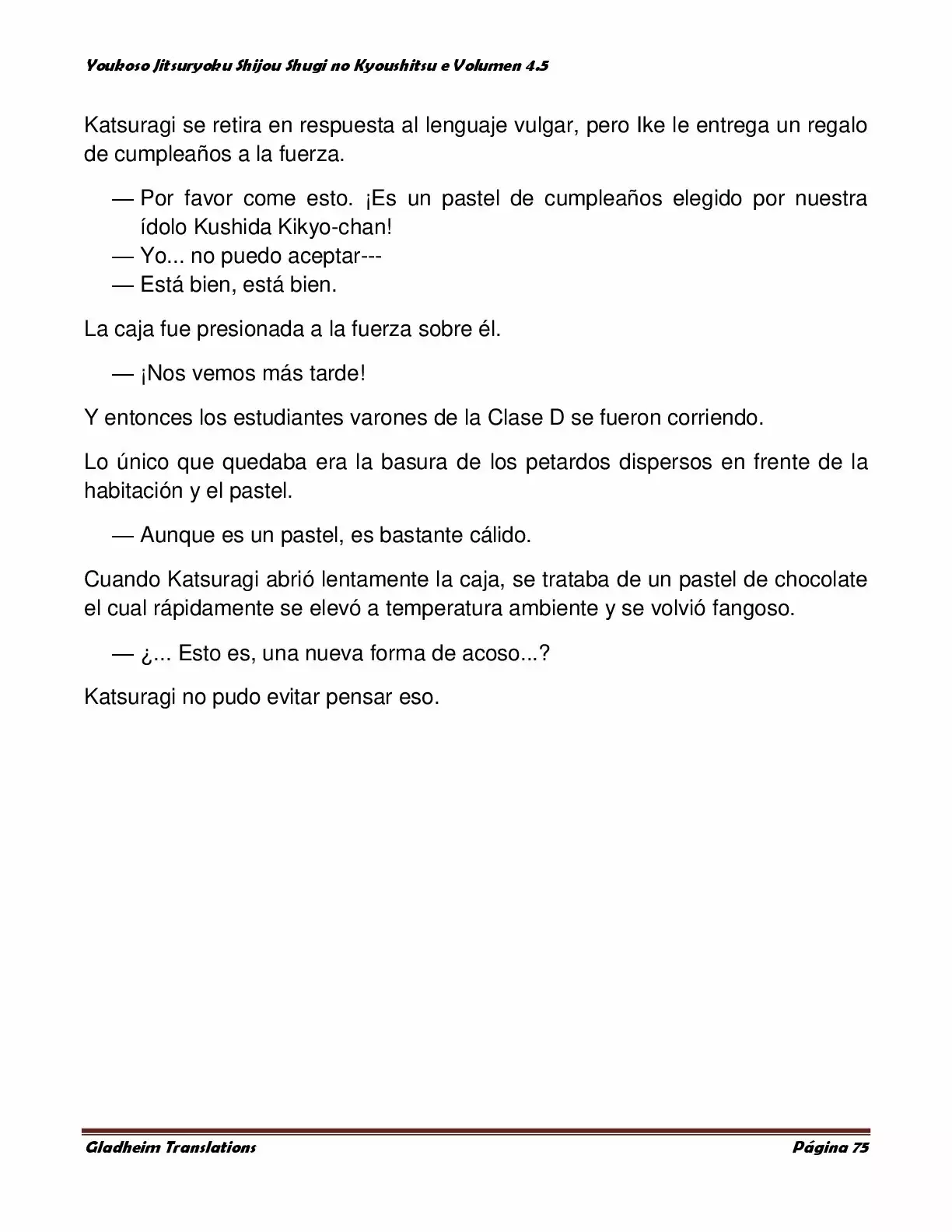Página 75 del Manga