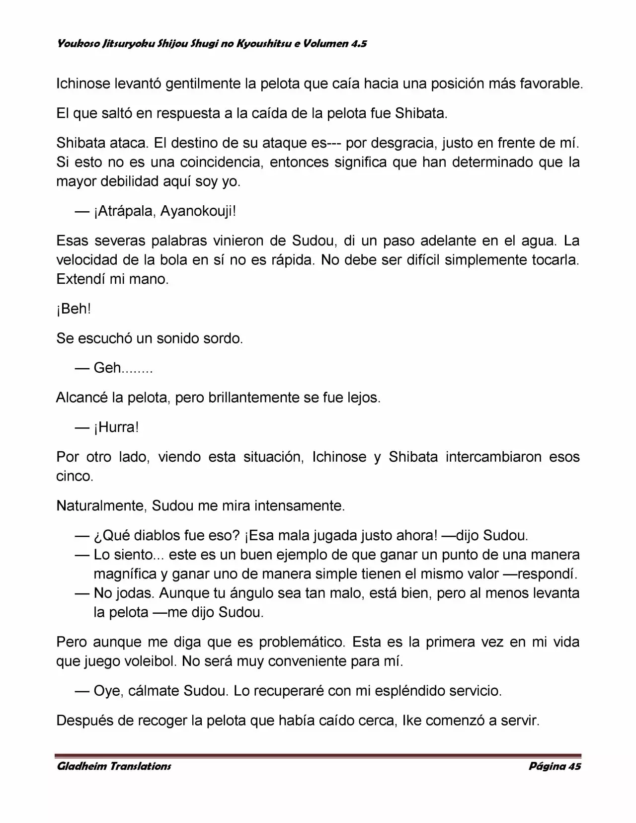 Página 45 del Manga