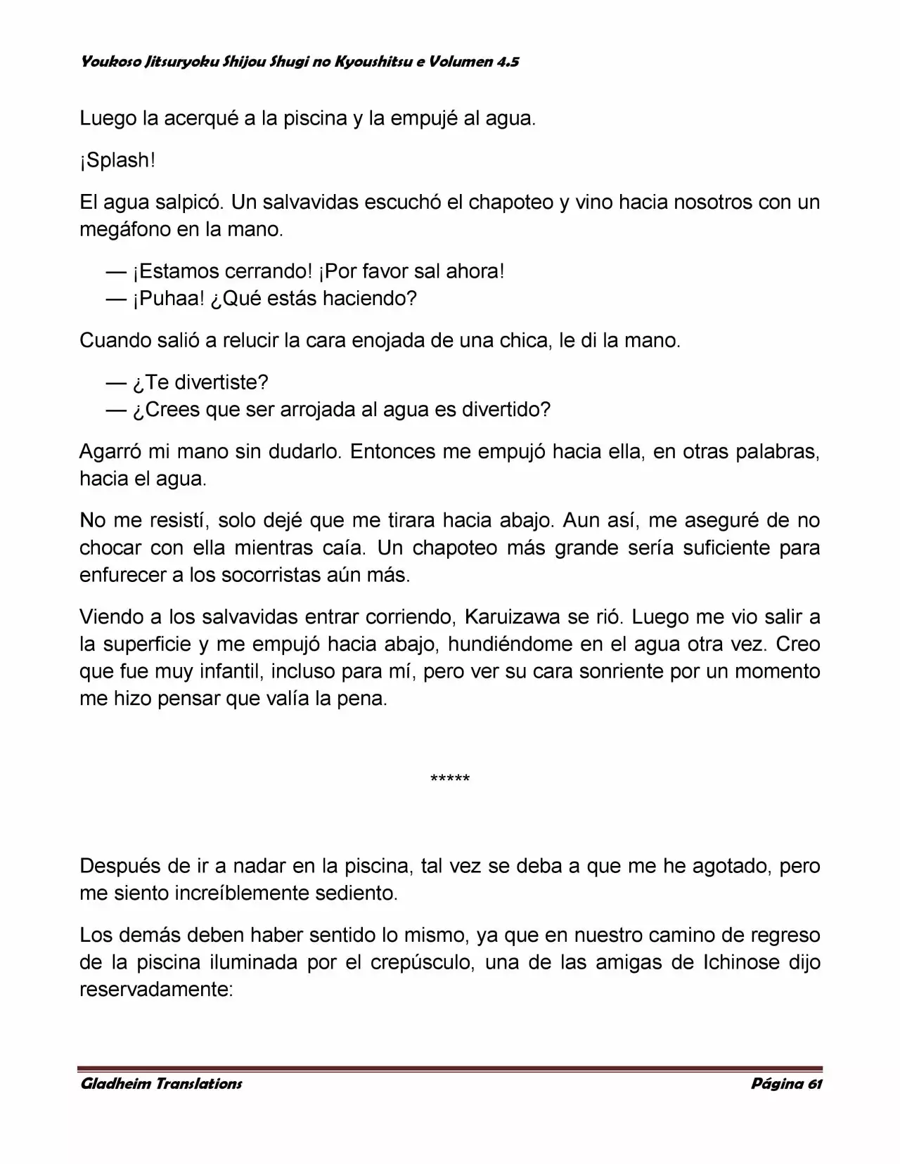 Página 61 del Manga