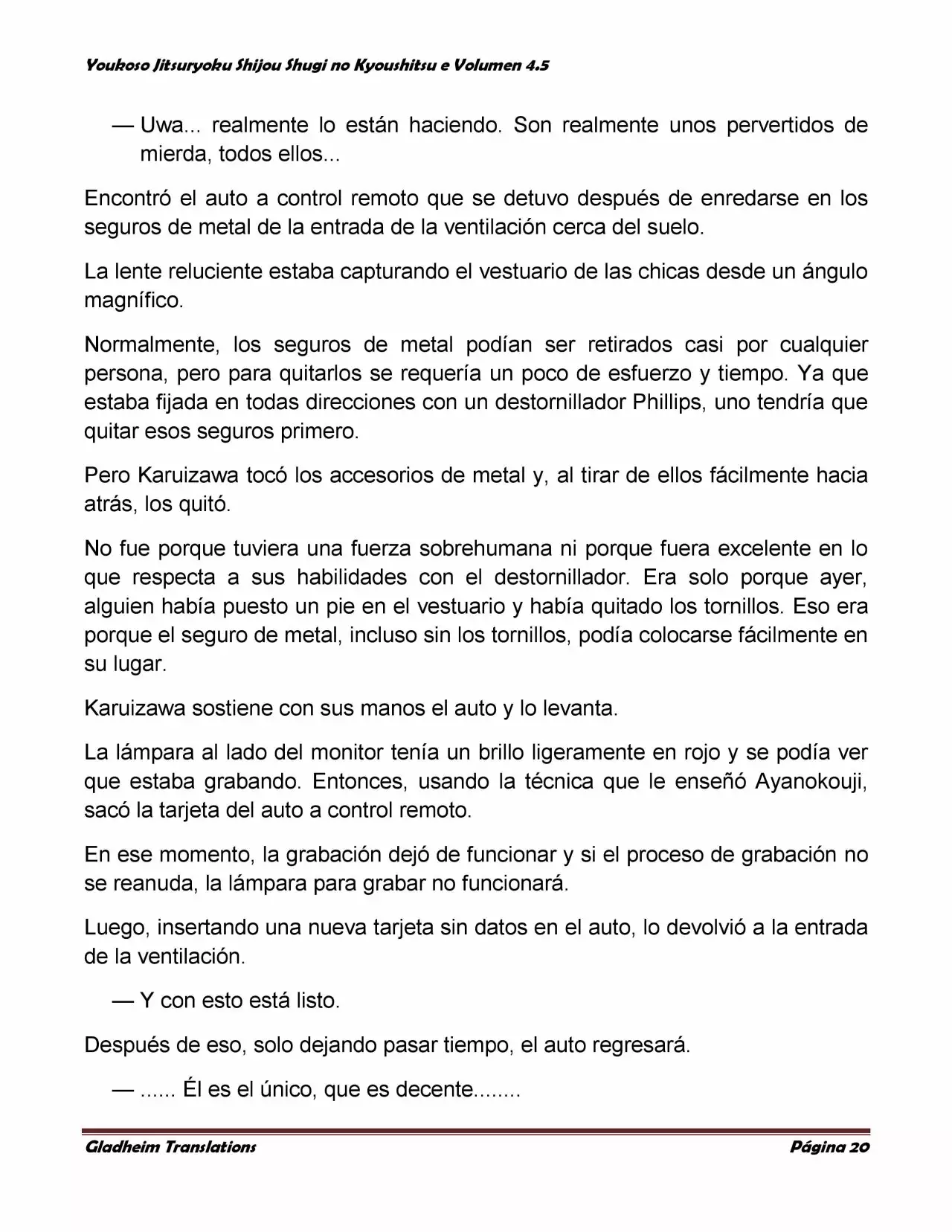 Página 20 del Manga