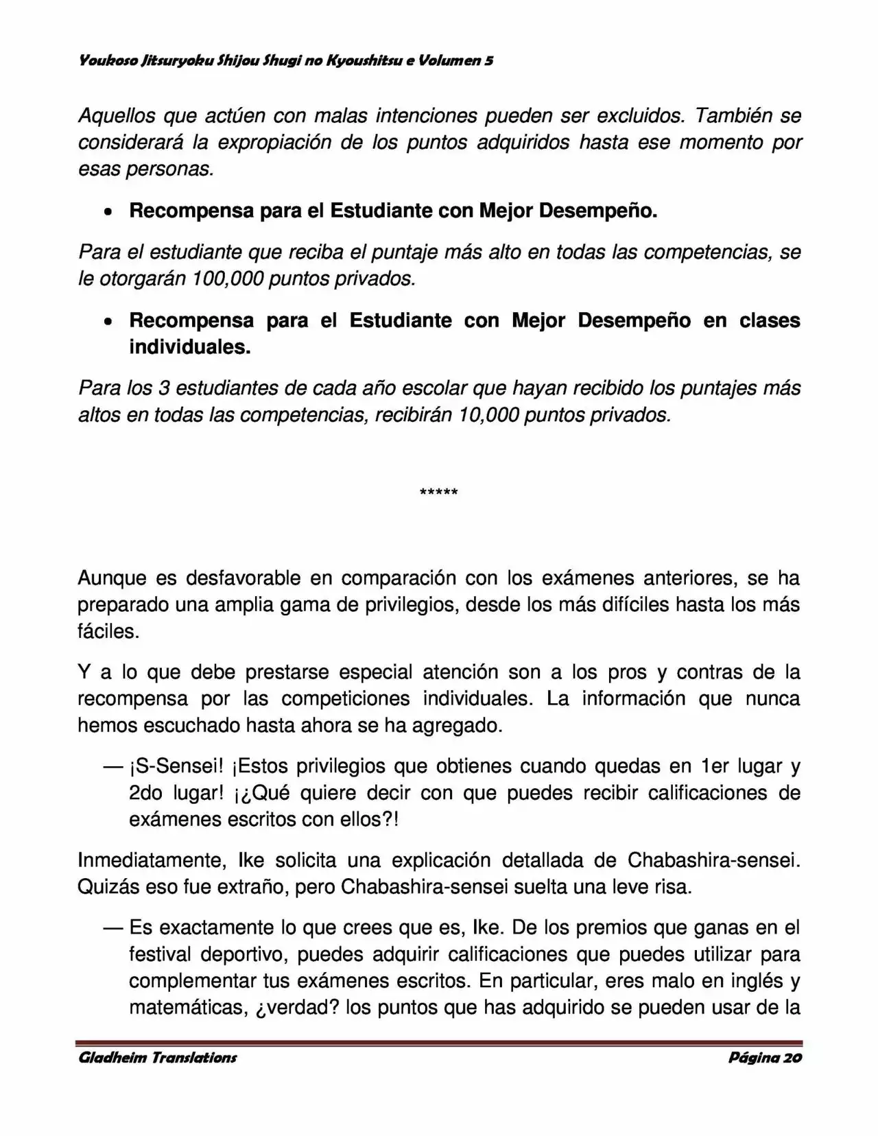 Página 20 del Manga