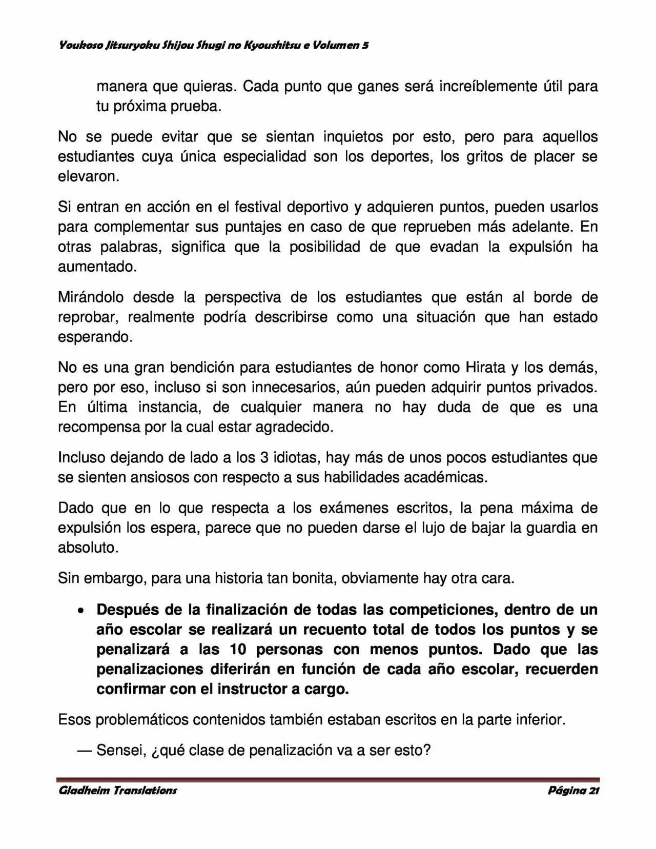 Página 21 del Manga