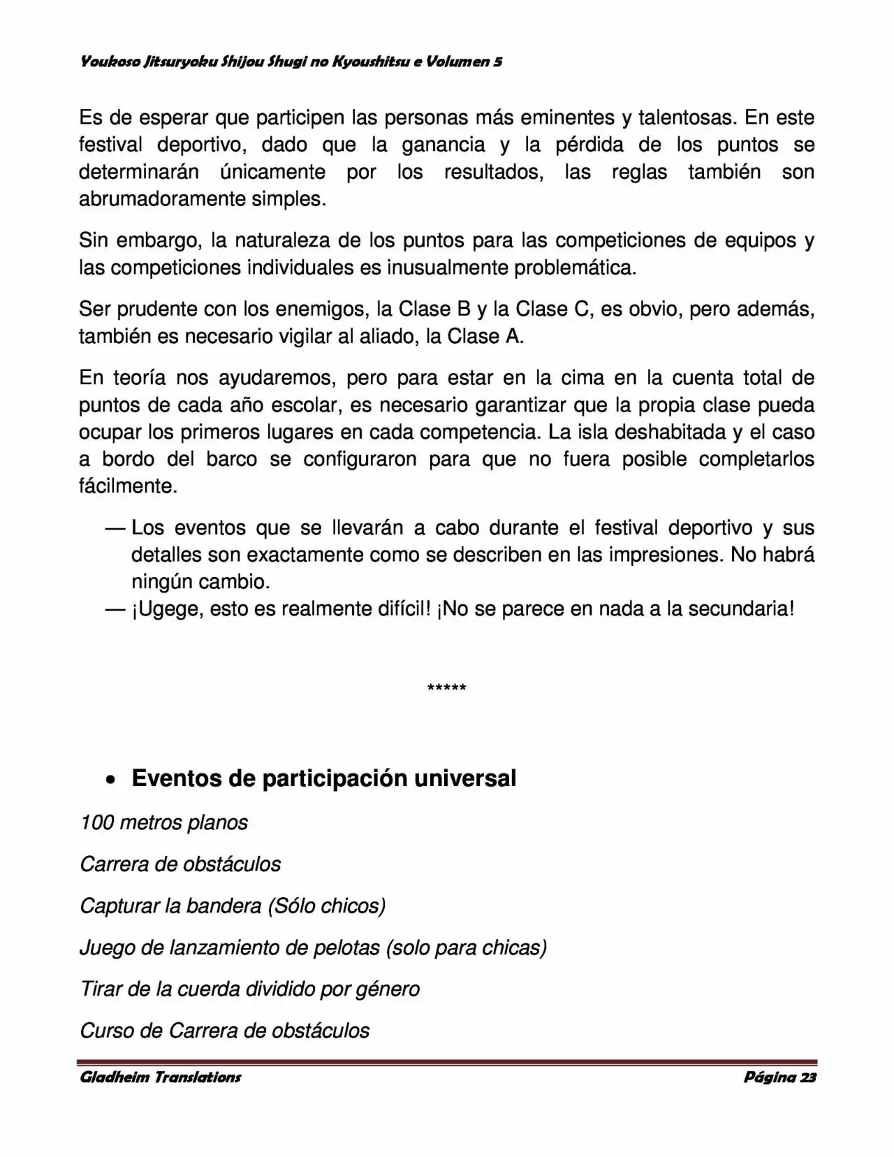 Página 23 del Manga