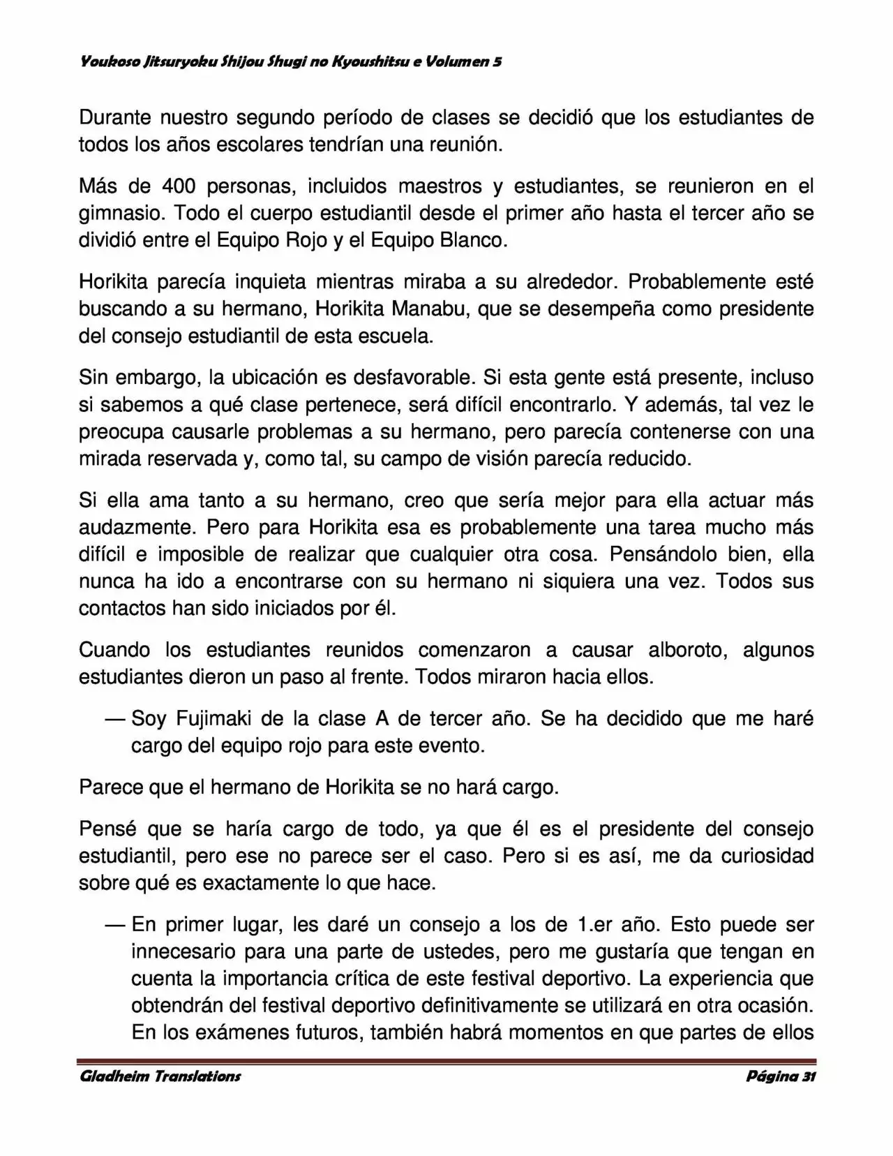 Página 31 del Manga