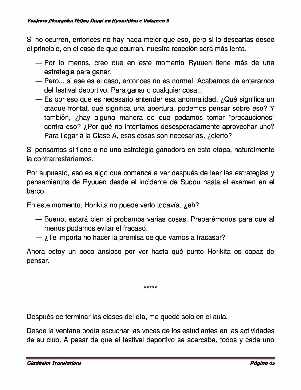 Página 45 del Manga