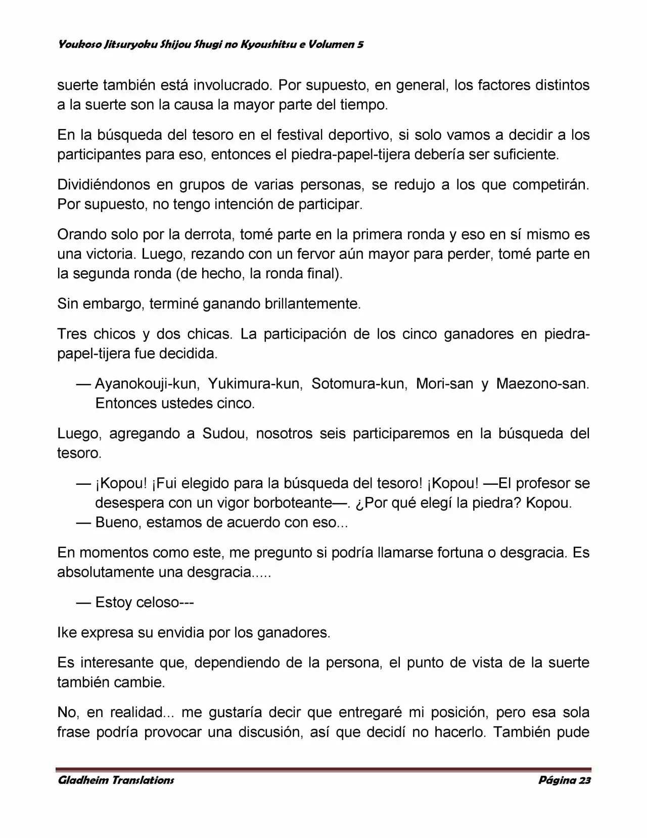 Página 23 del Manga