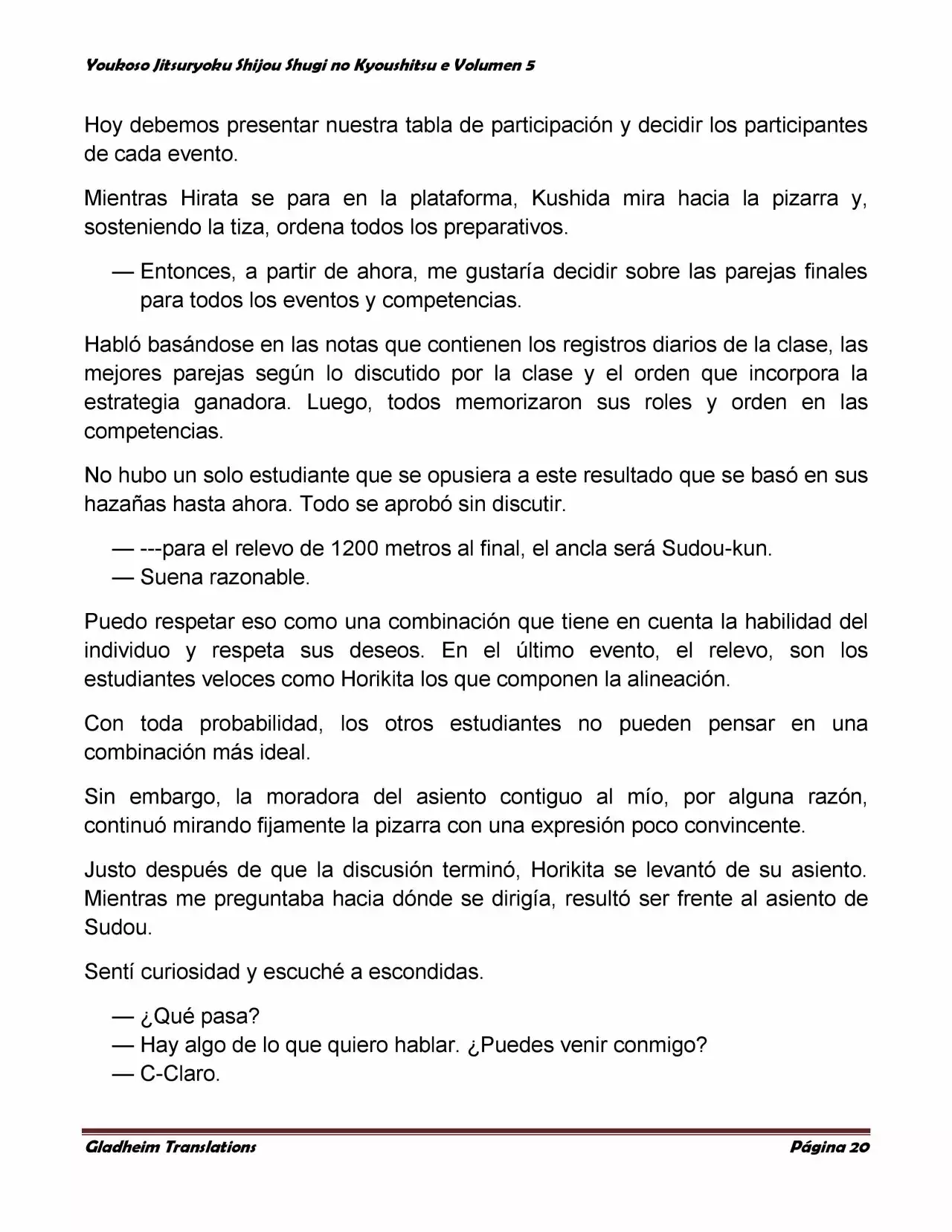 Página 20 del Manga