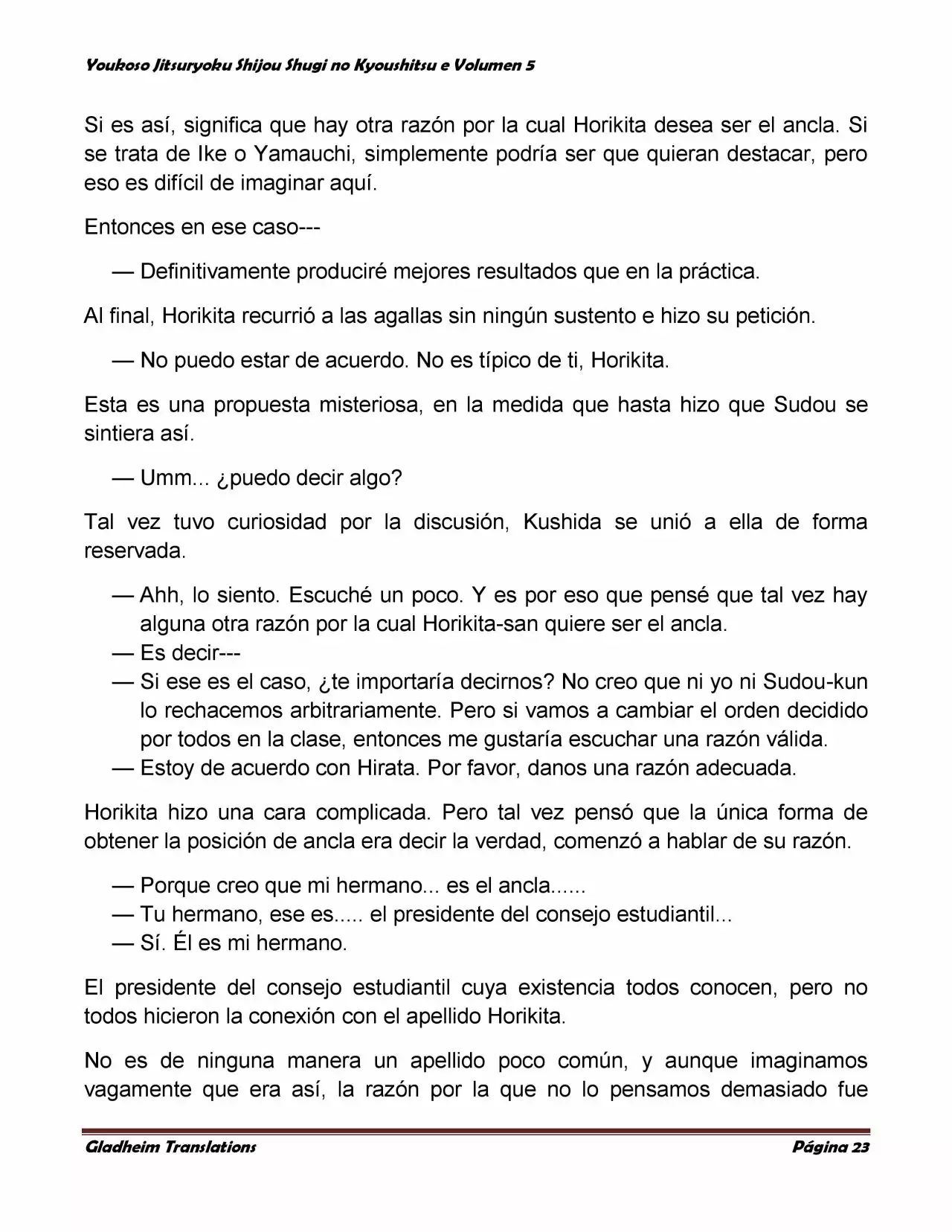 Página 23 del Manga