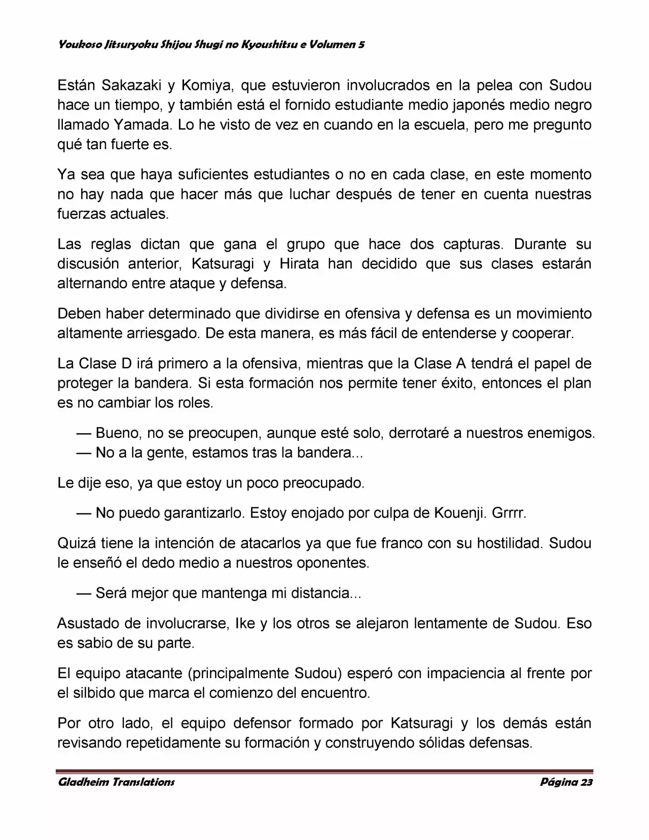 Página 23 del Manga