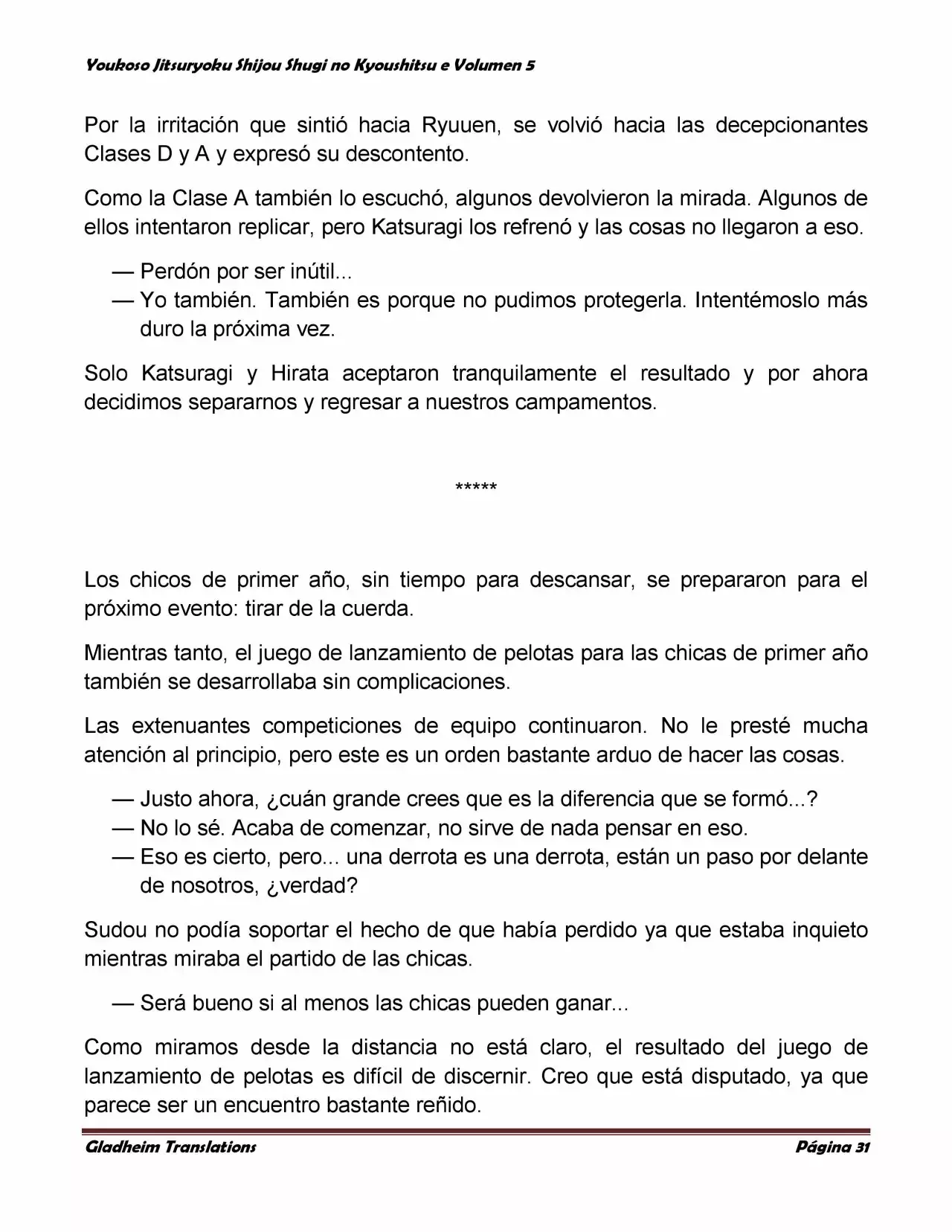 Página 31 del Manga