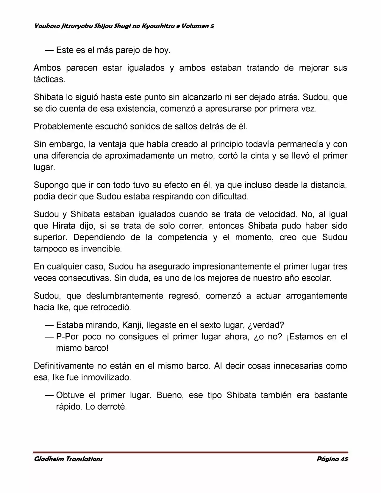 Página 45 del Manga