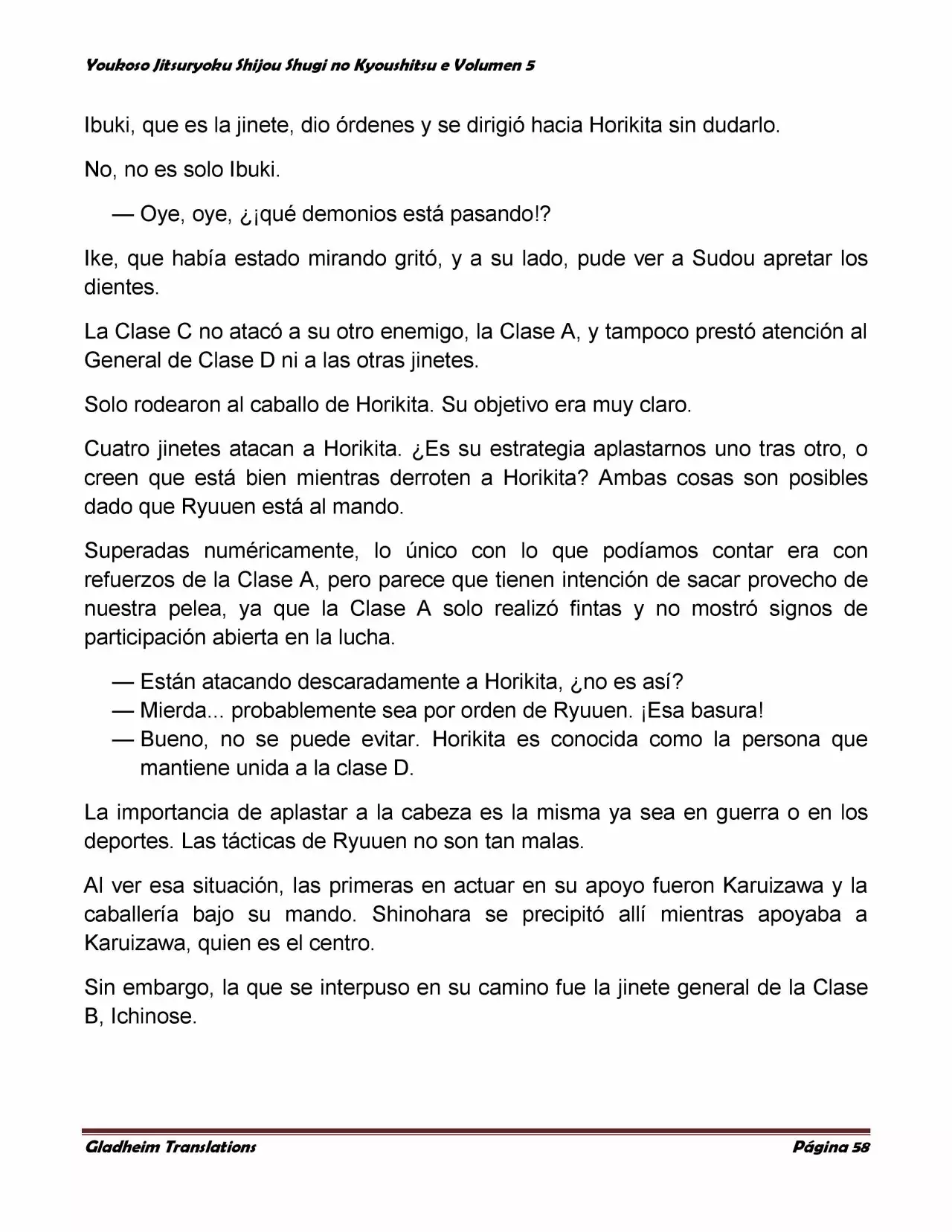 Página 58 del Manga