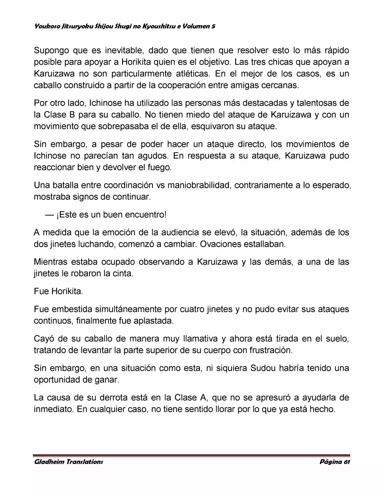 Página 61 del Manga