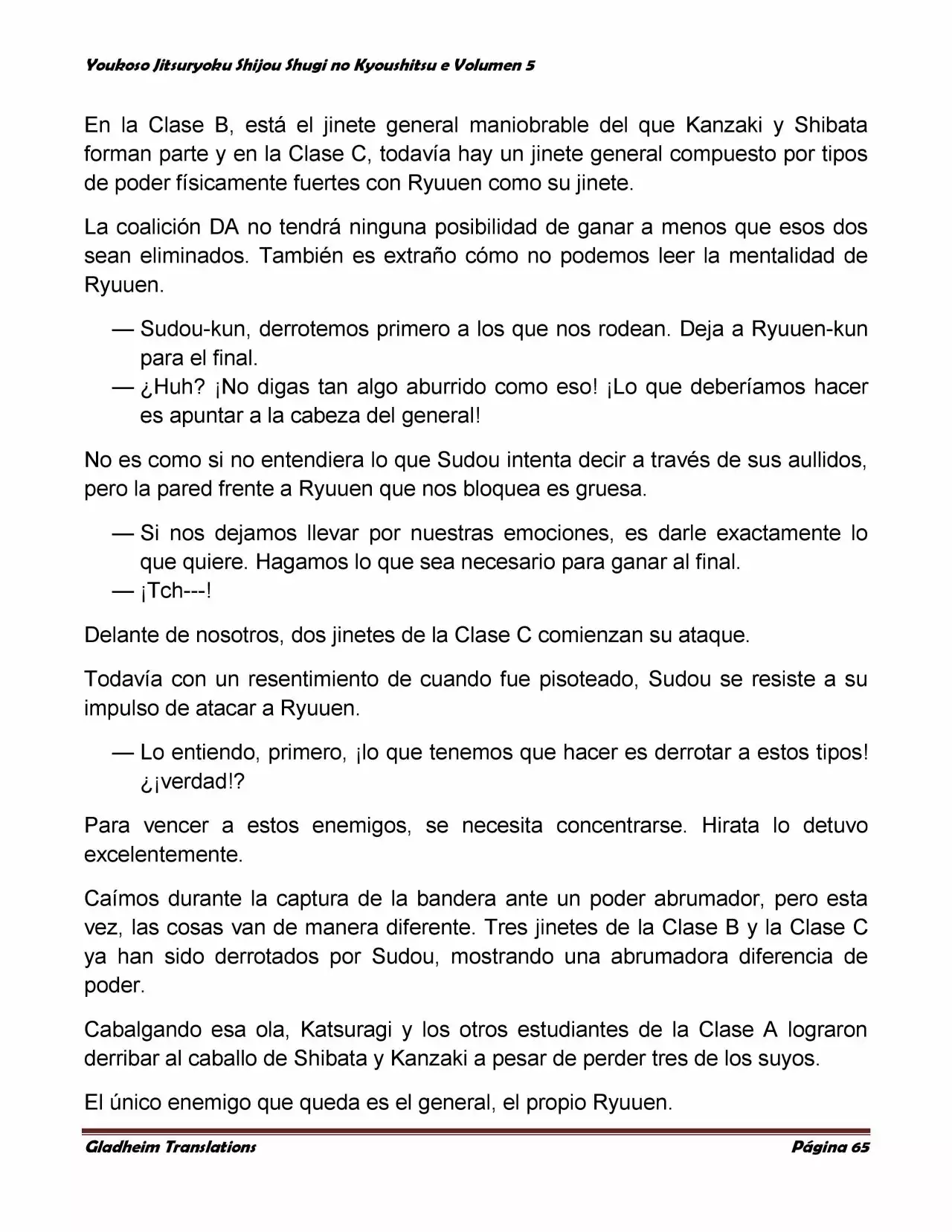 Página 65 del Manga