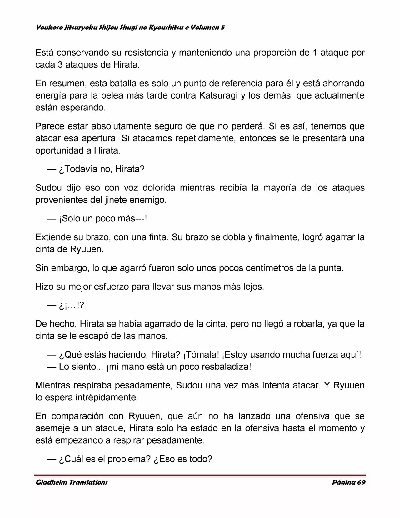 Página 69 del Manga