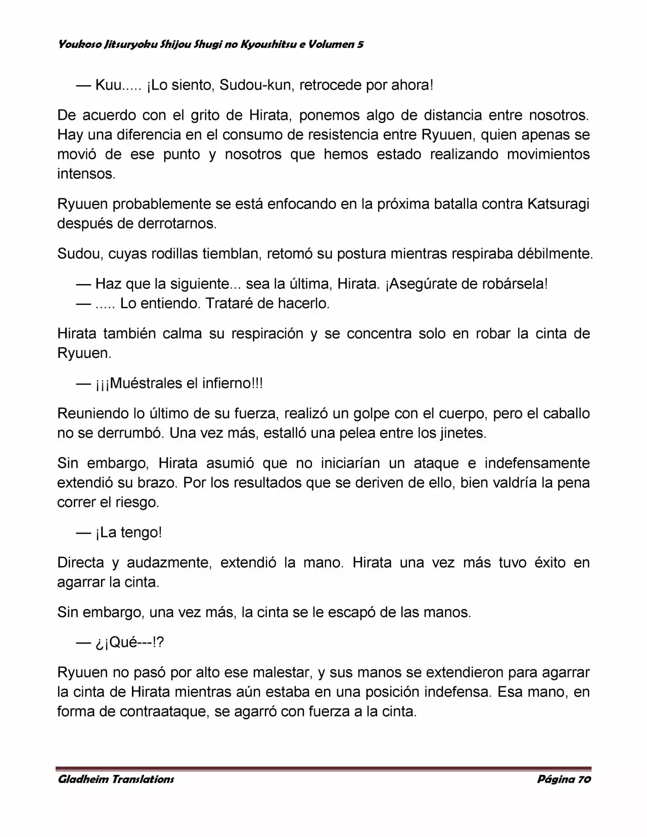 Página 70 del Manga