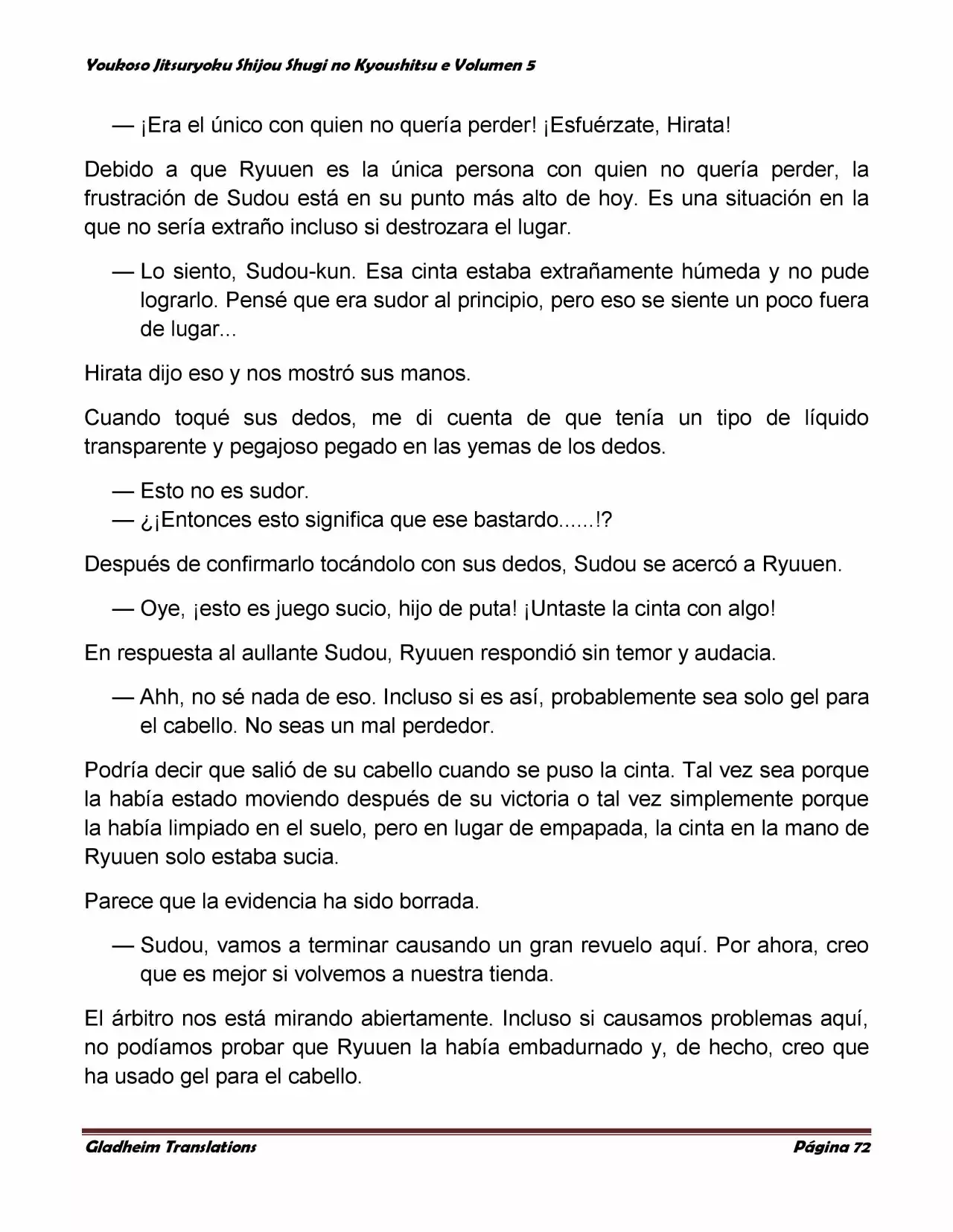Página 72 del Manga