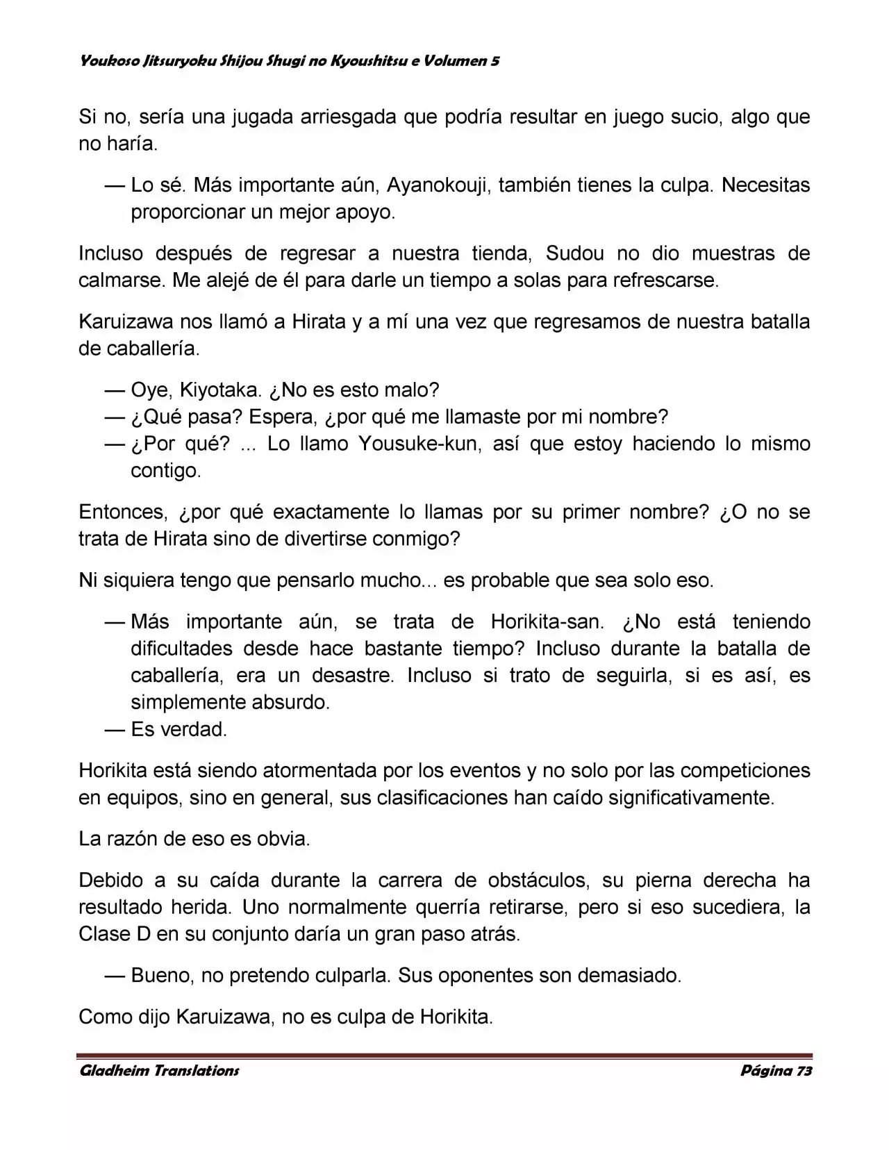 Página 73 del Manga