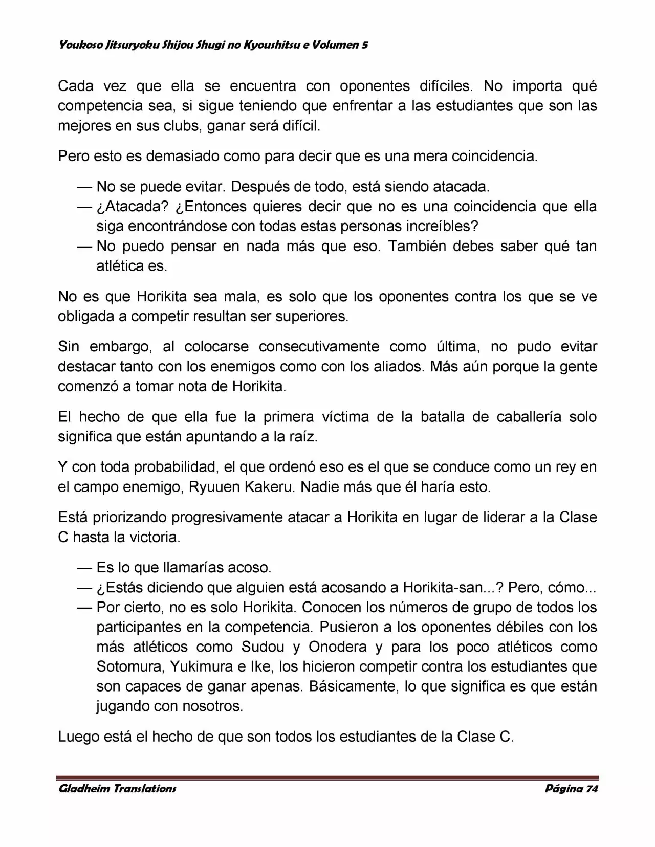 Página 74 del Manga