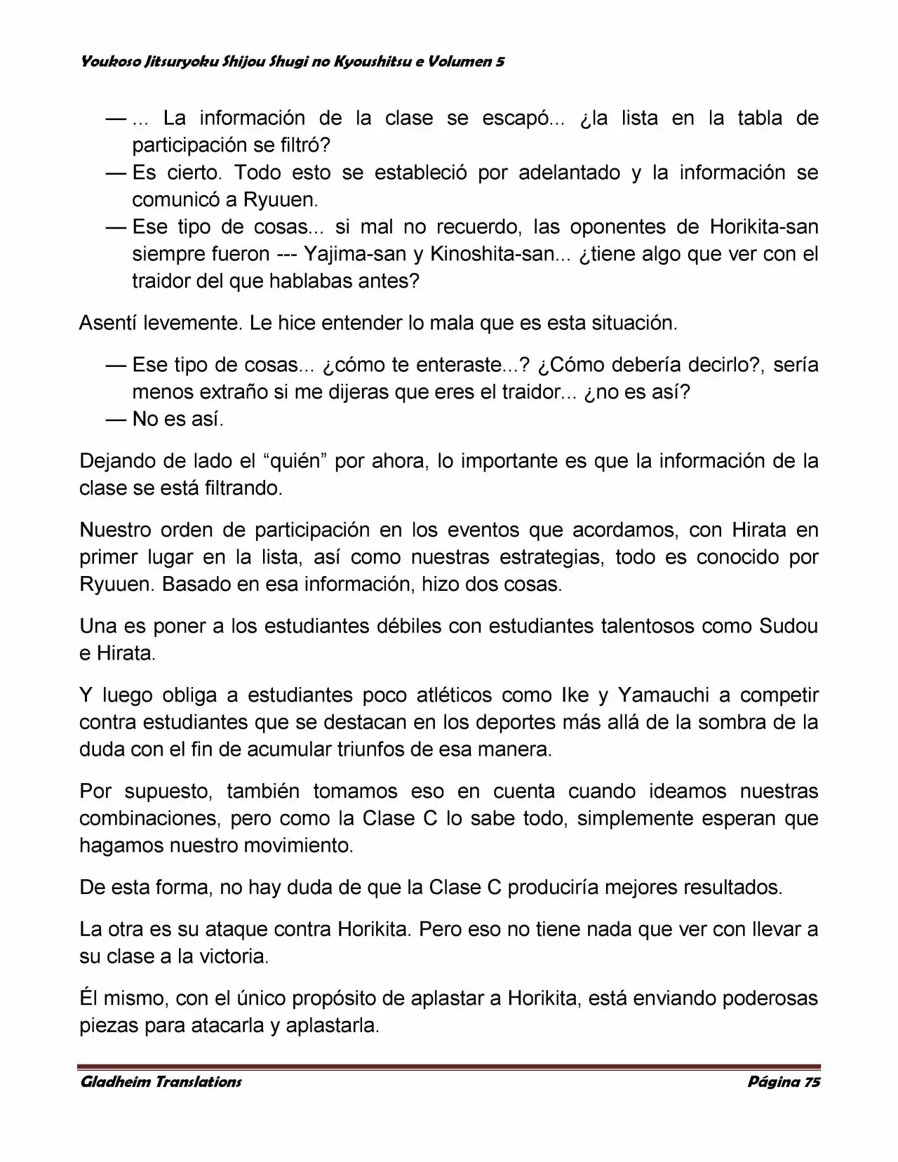 Página 75 del Manga