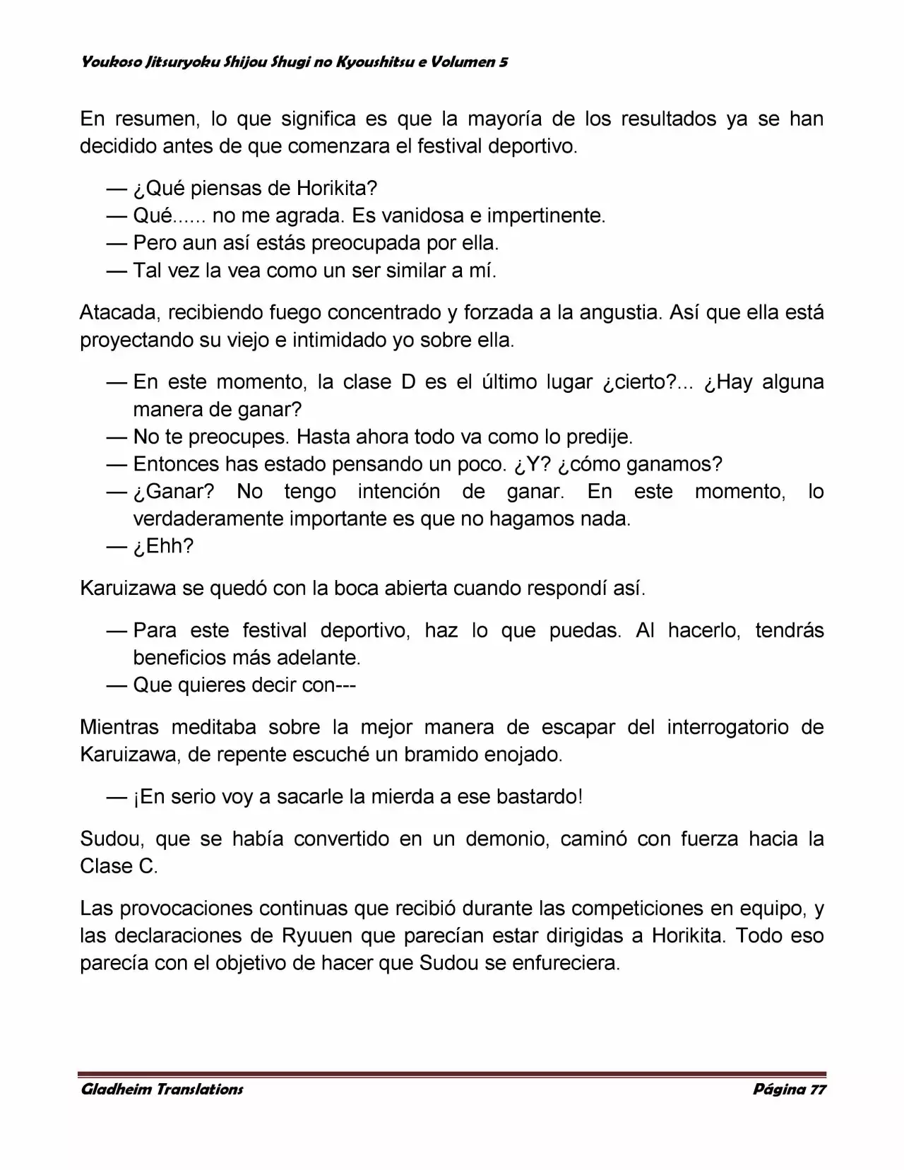 Página 77 del Manga