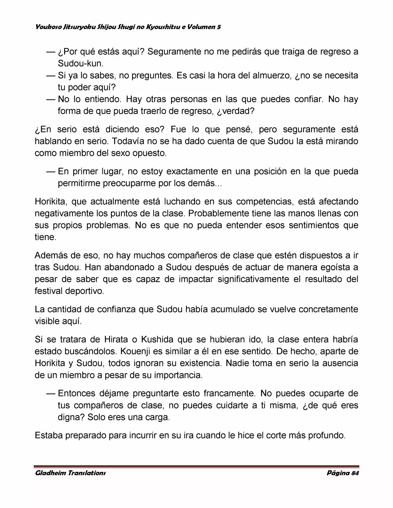 Página 84 del Manga