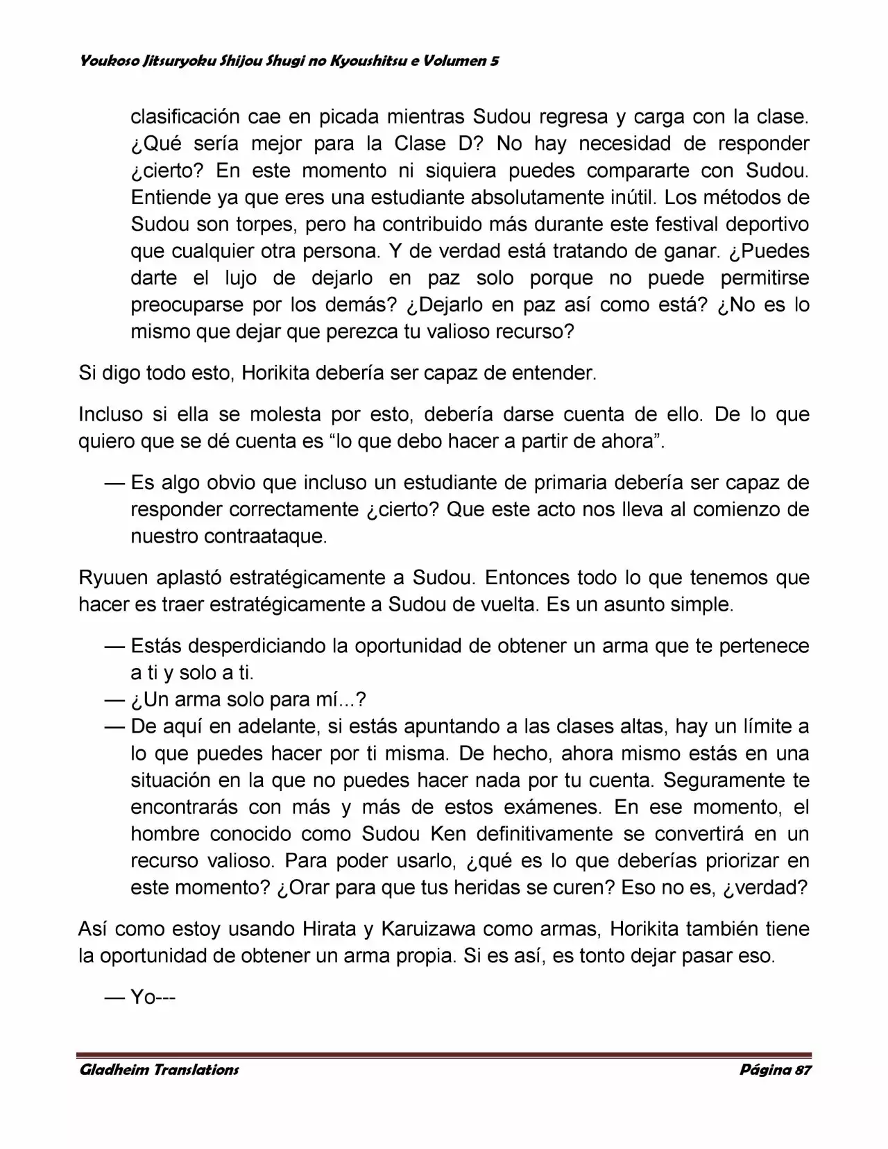 Página 87 del Manga