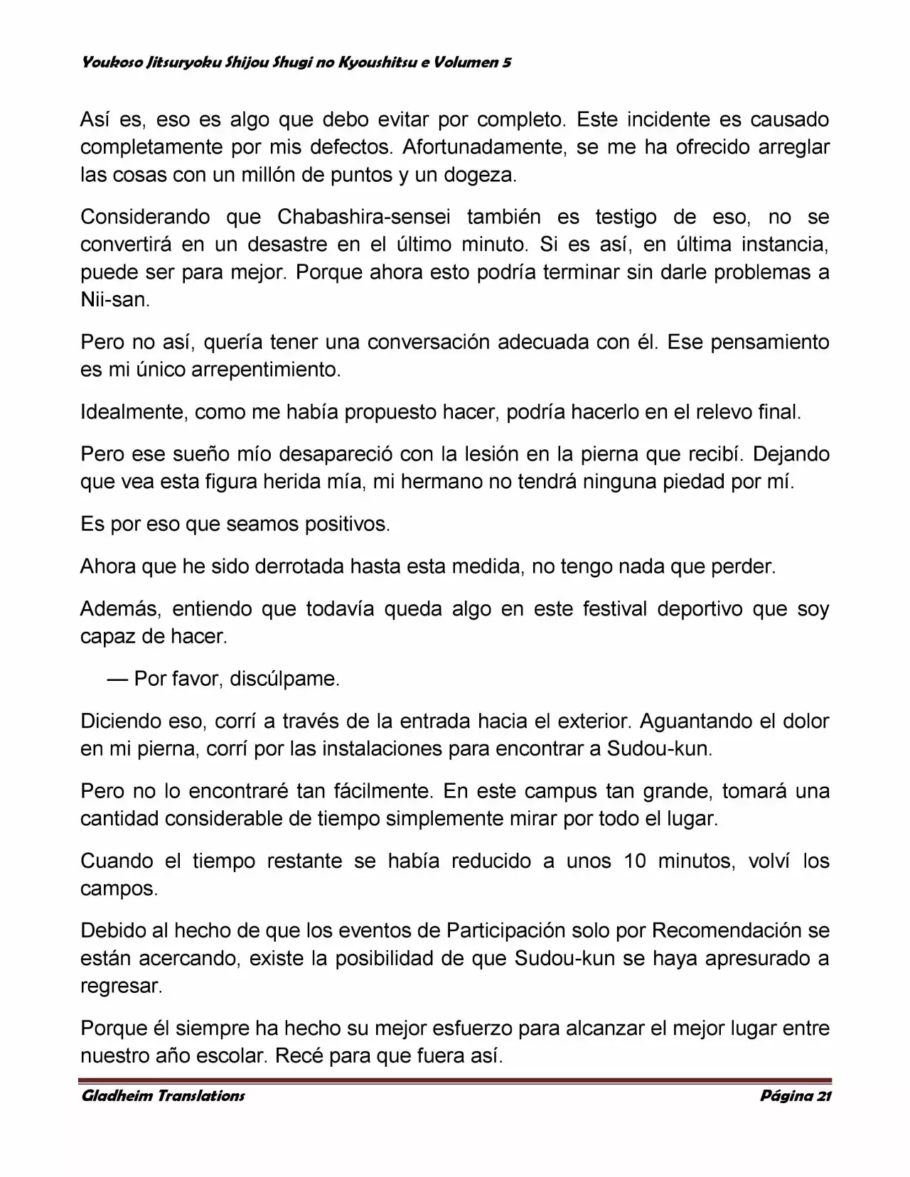 Página 21 del Manga