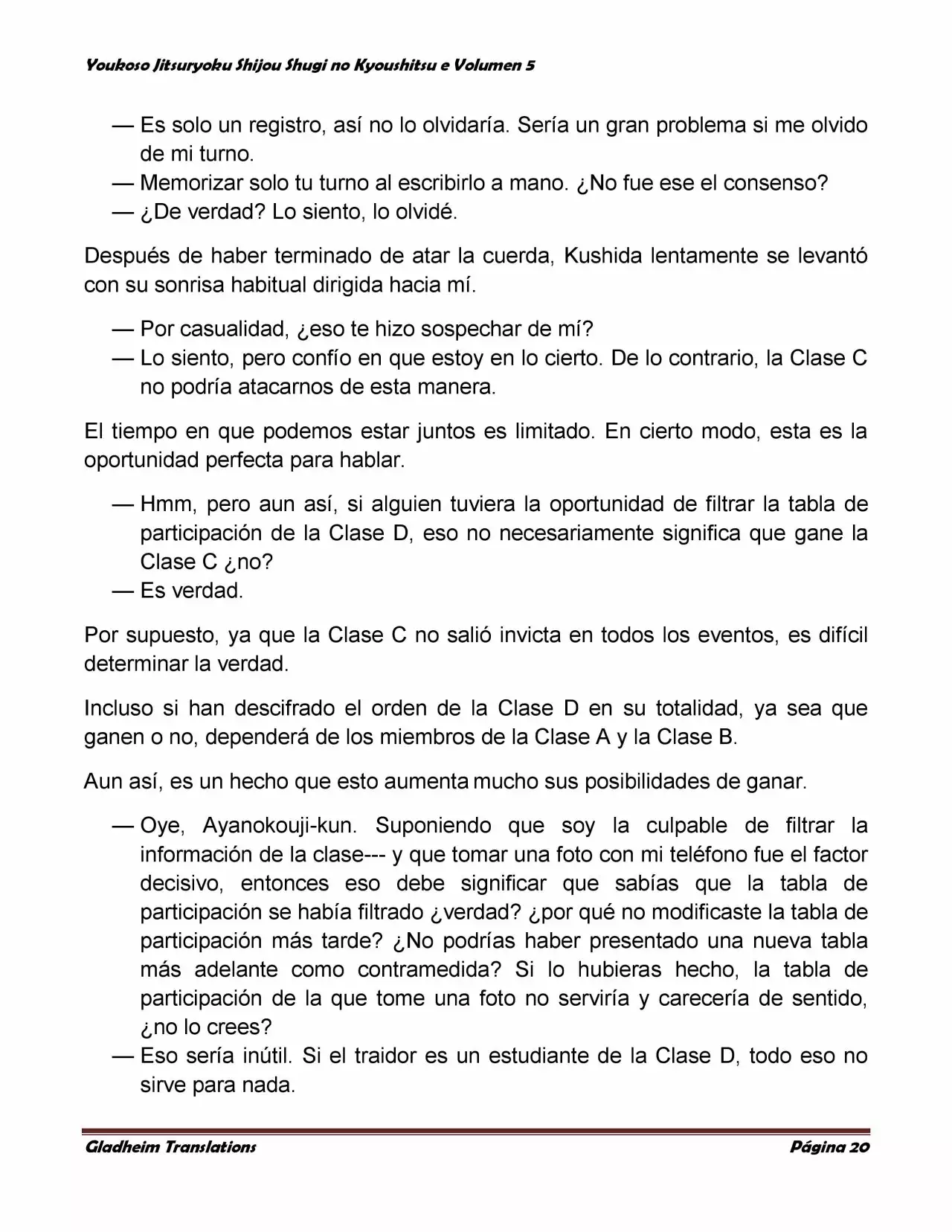 Página 20 del Manga