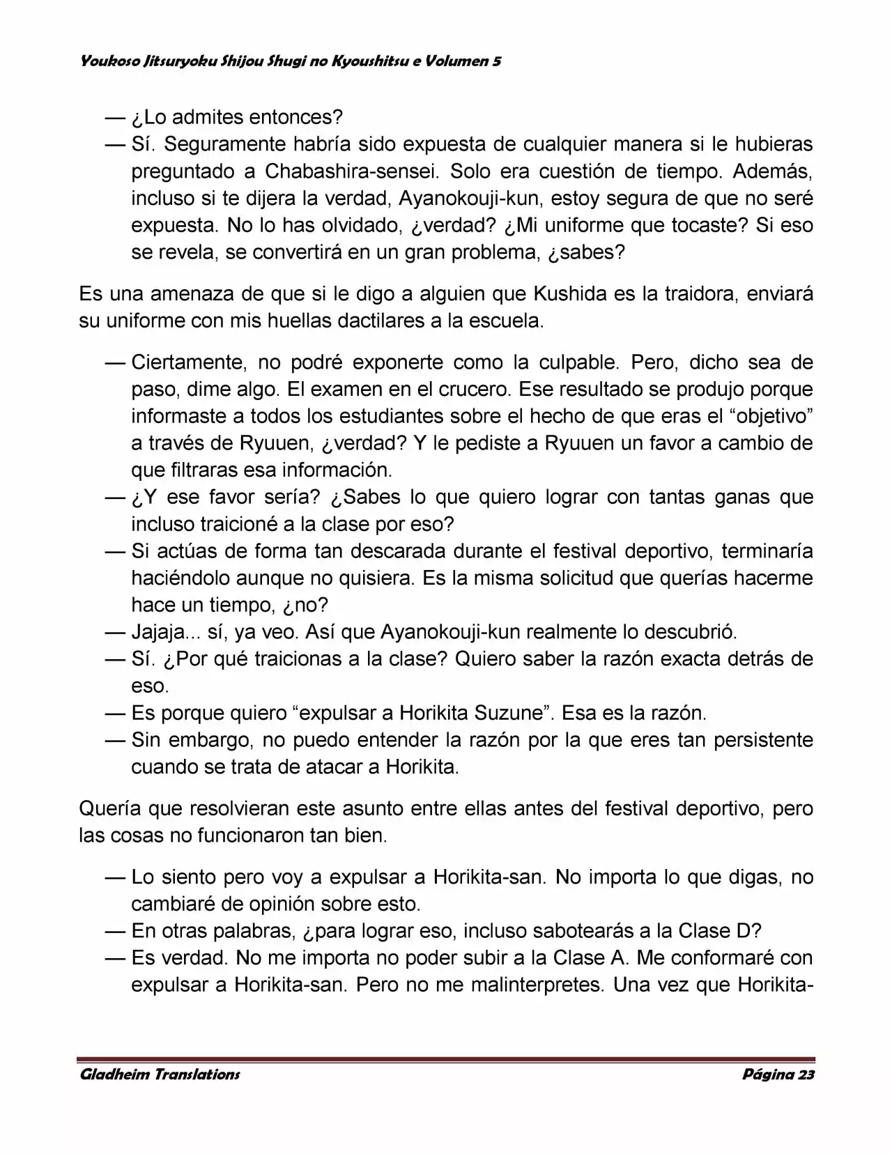 Página 23 del Manga