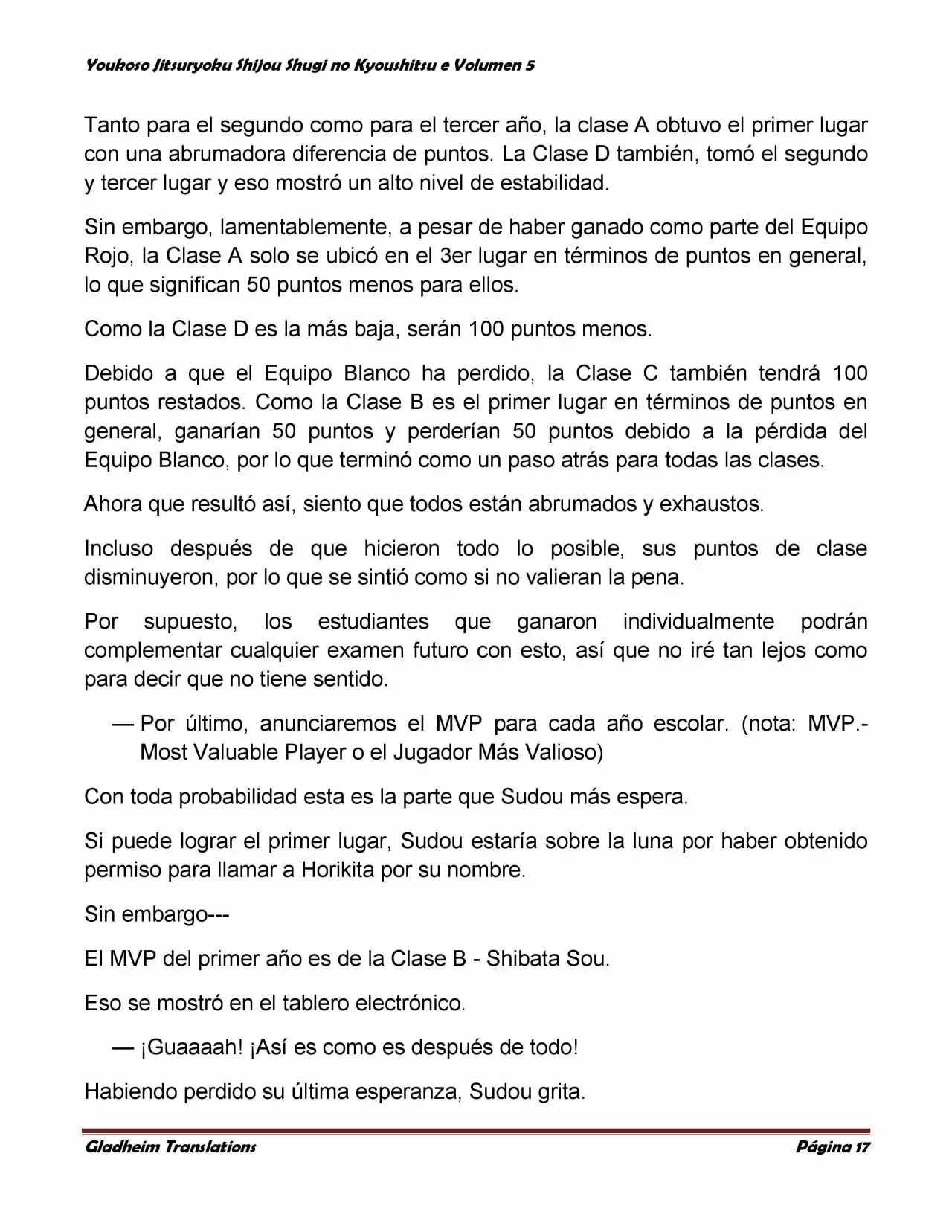 Página 17 del Manga