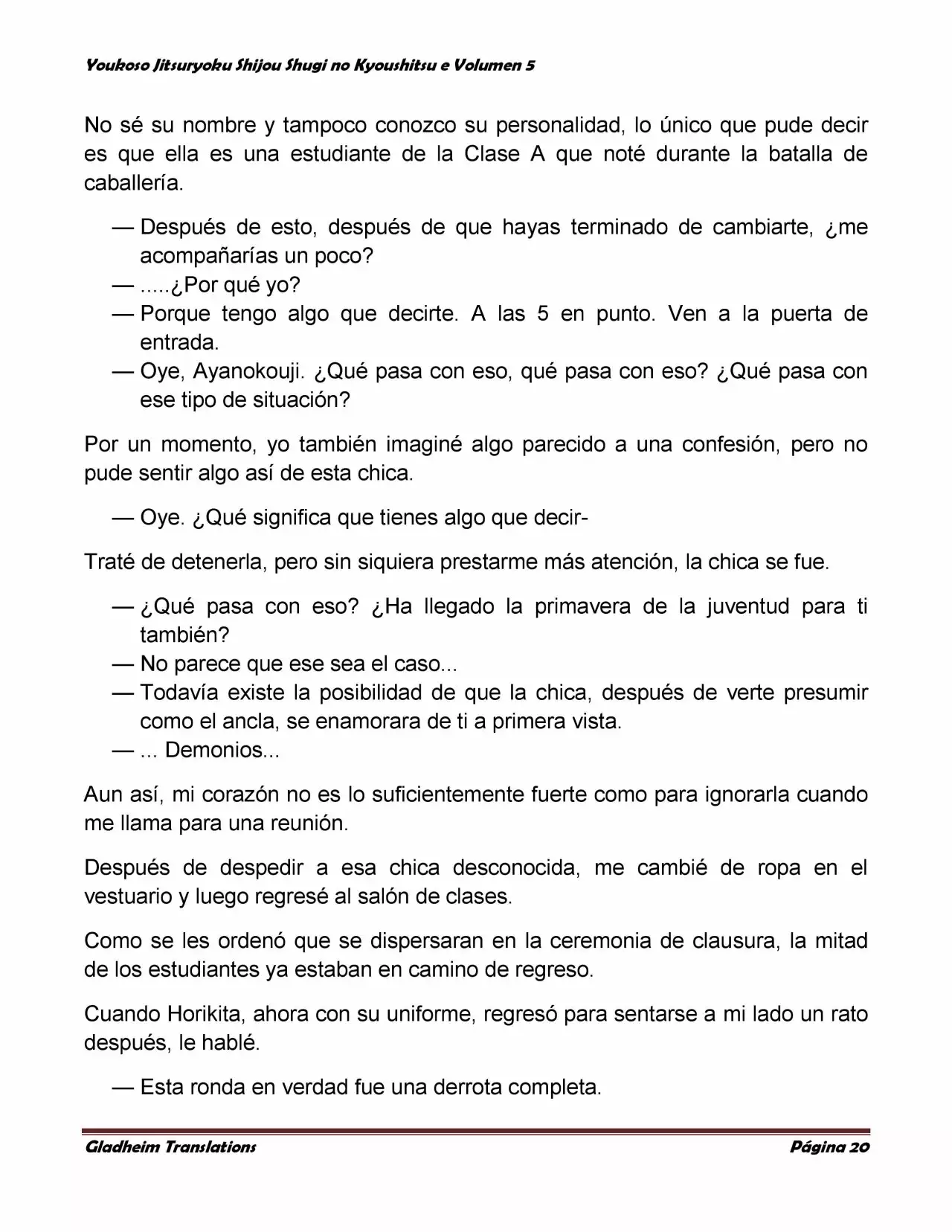 Página 20 del Manga