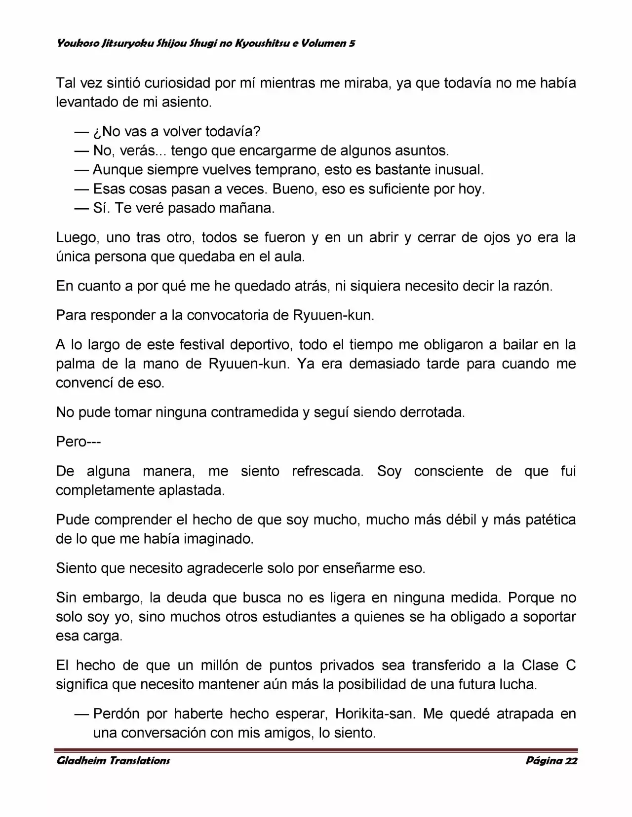 Página 22 del Manga