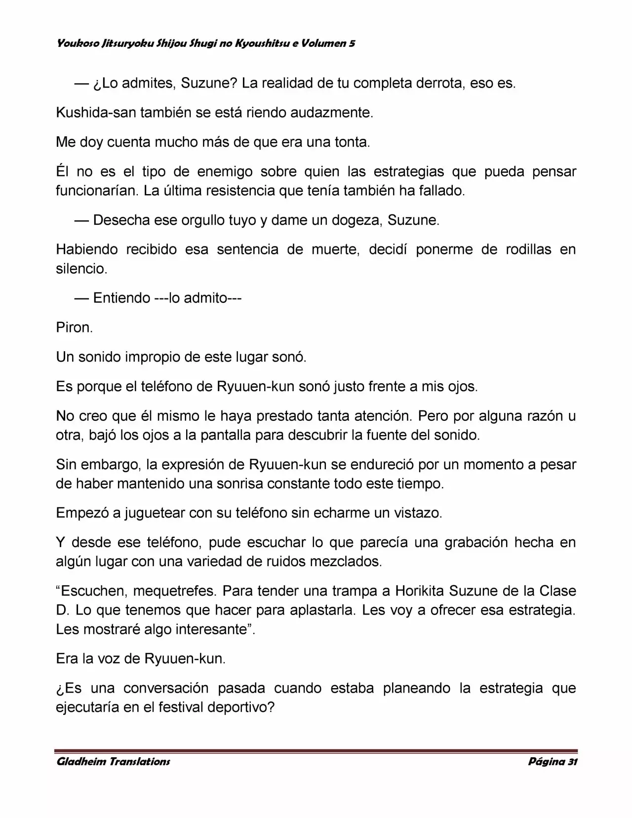 Página 31 del Manga