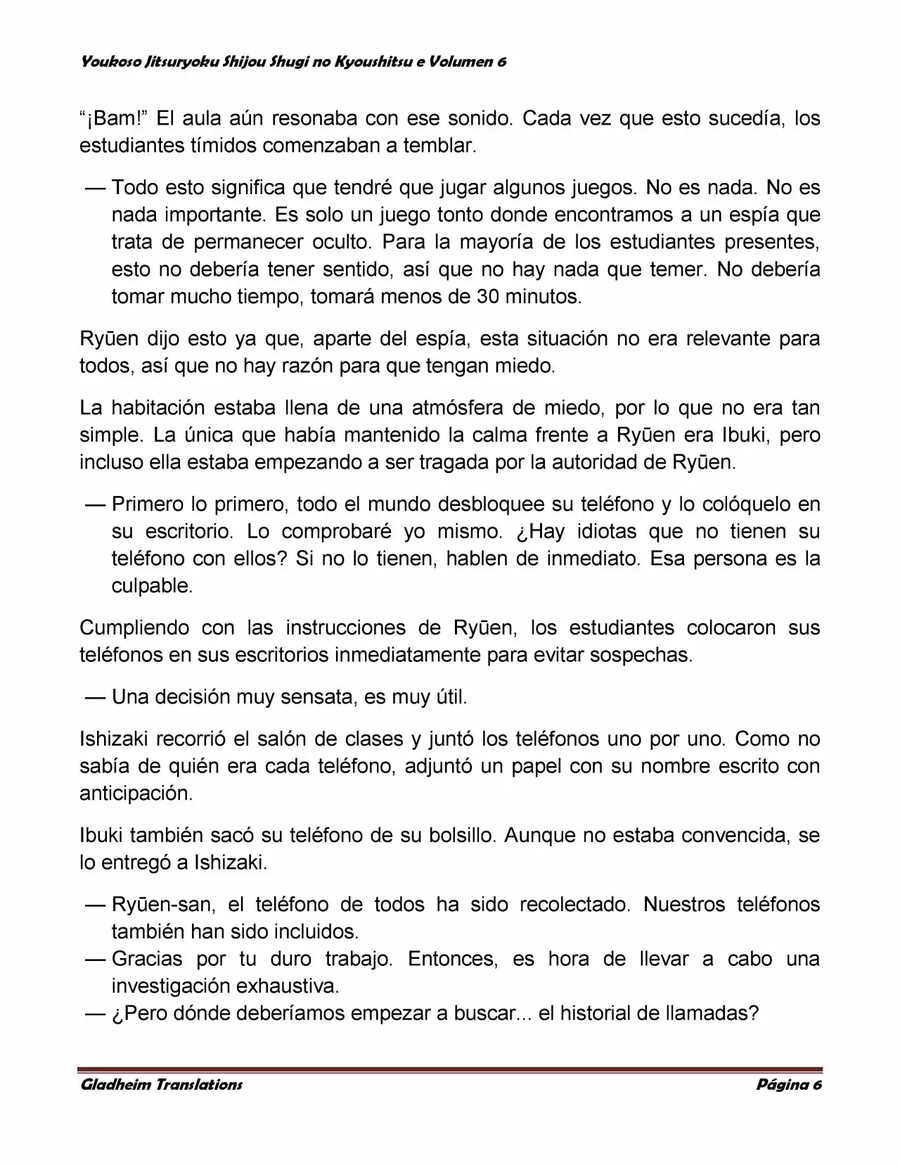 Página 6 del Manga