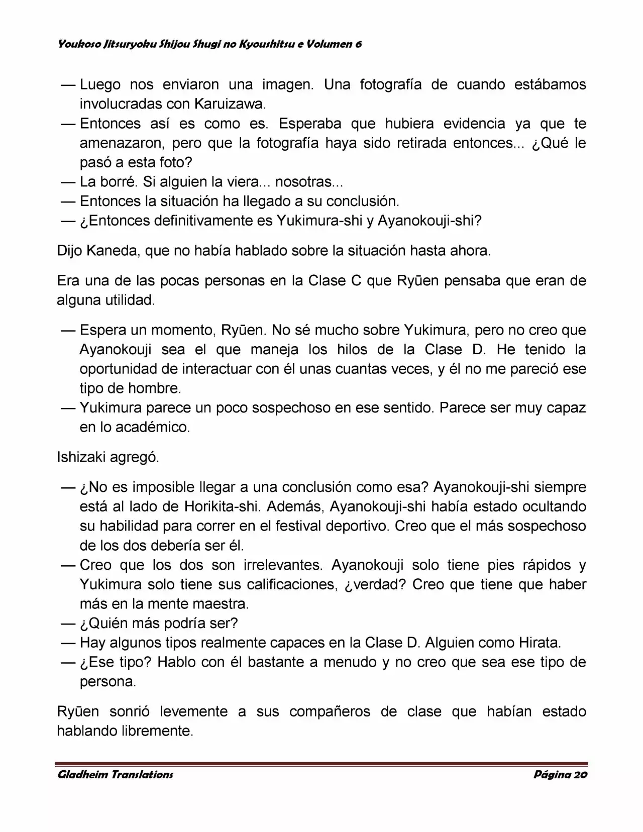 Página 20 del Manga