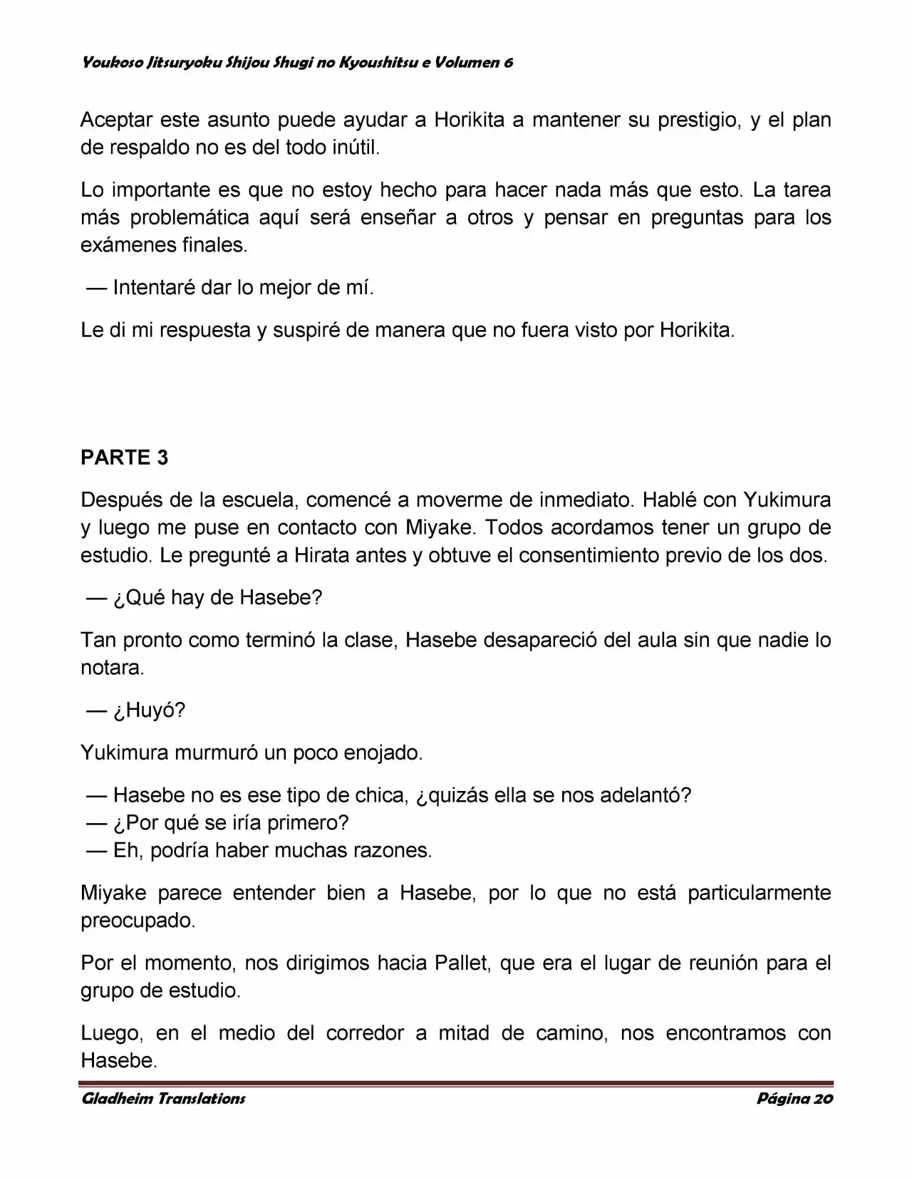 Página 20 del Manga