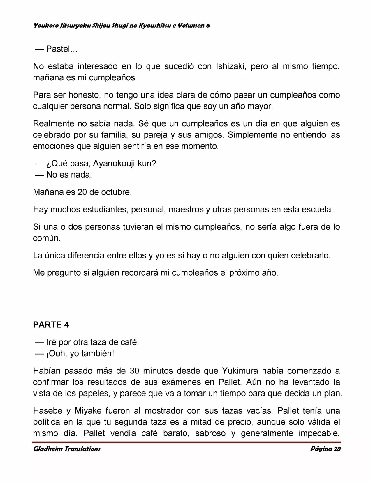 Página 28 del Manga