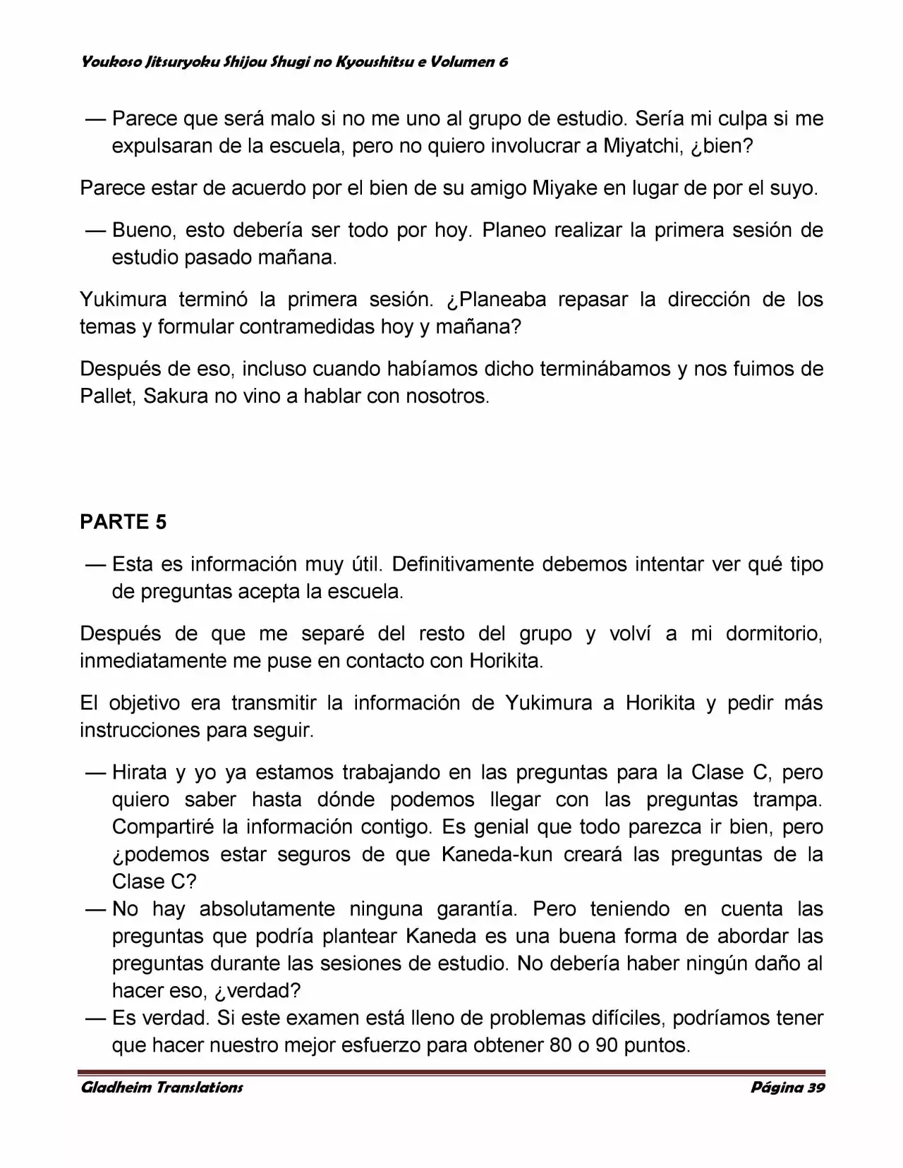 Página 39 del Manga